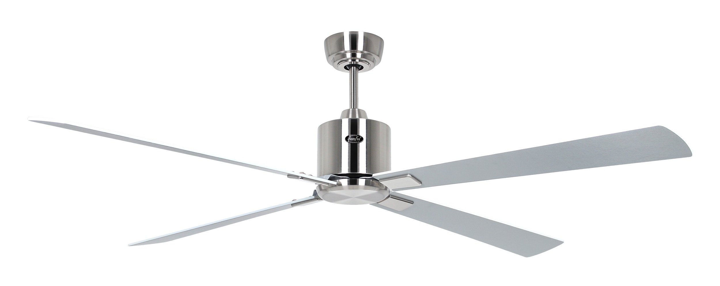 CasaFan Deckenventilator Eco Neo III 152 BN-WE/LG Chrom gebürstet - weiß/lichtgrau Wifi/WLAN