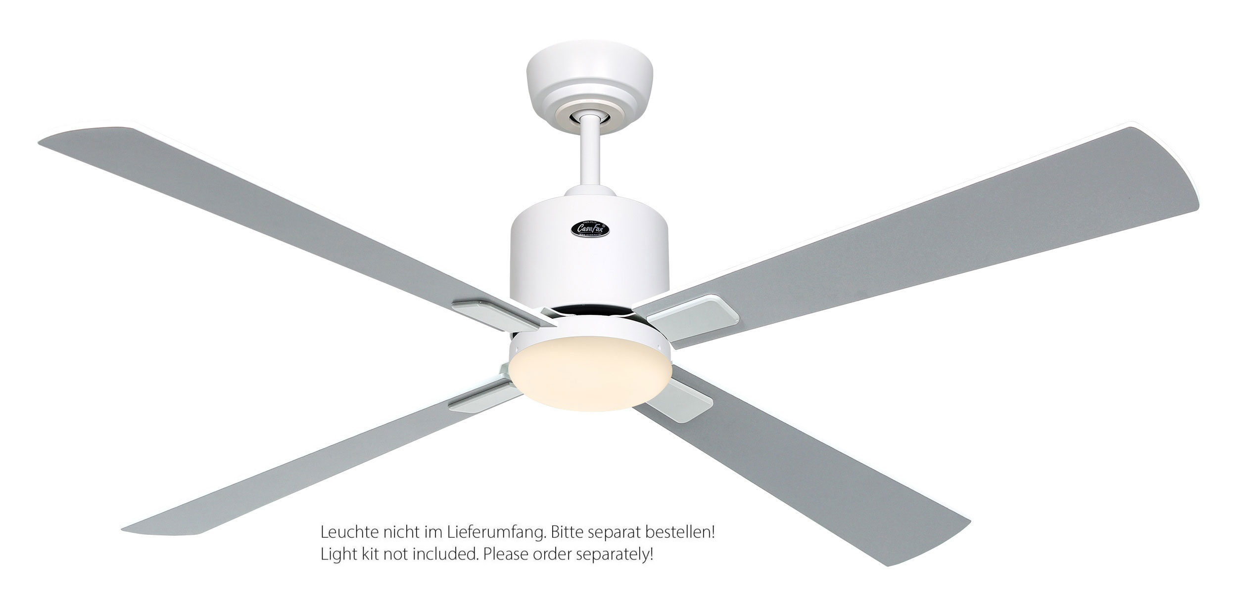 CasaFan Deckenventilator Eco Neo III 132 WE-WE/LG weiß - weiß/lichtgrau WiFi/WLAN optionale Leuchte EN5r