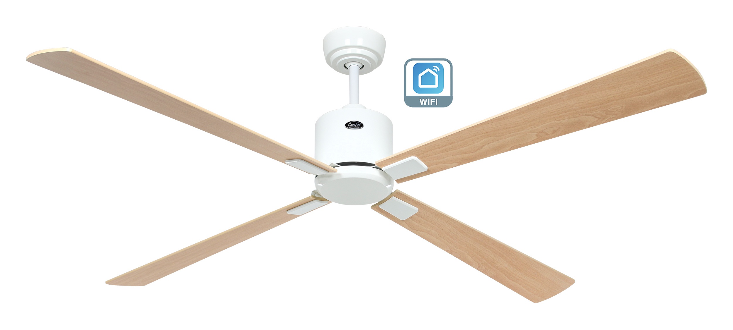 CasaFan Deckenventilator Eco Neo III 152 WE-AH/BU weiß - Ahorn/Buche Wifi/WLAN