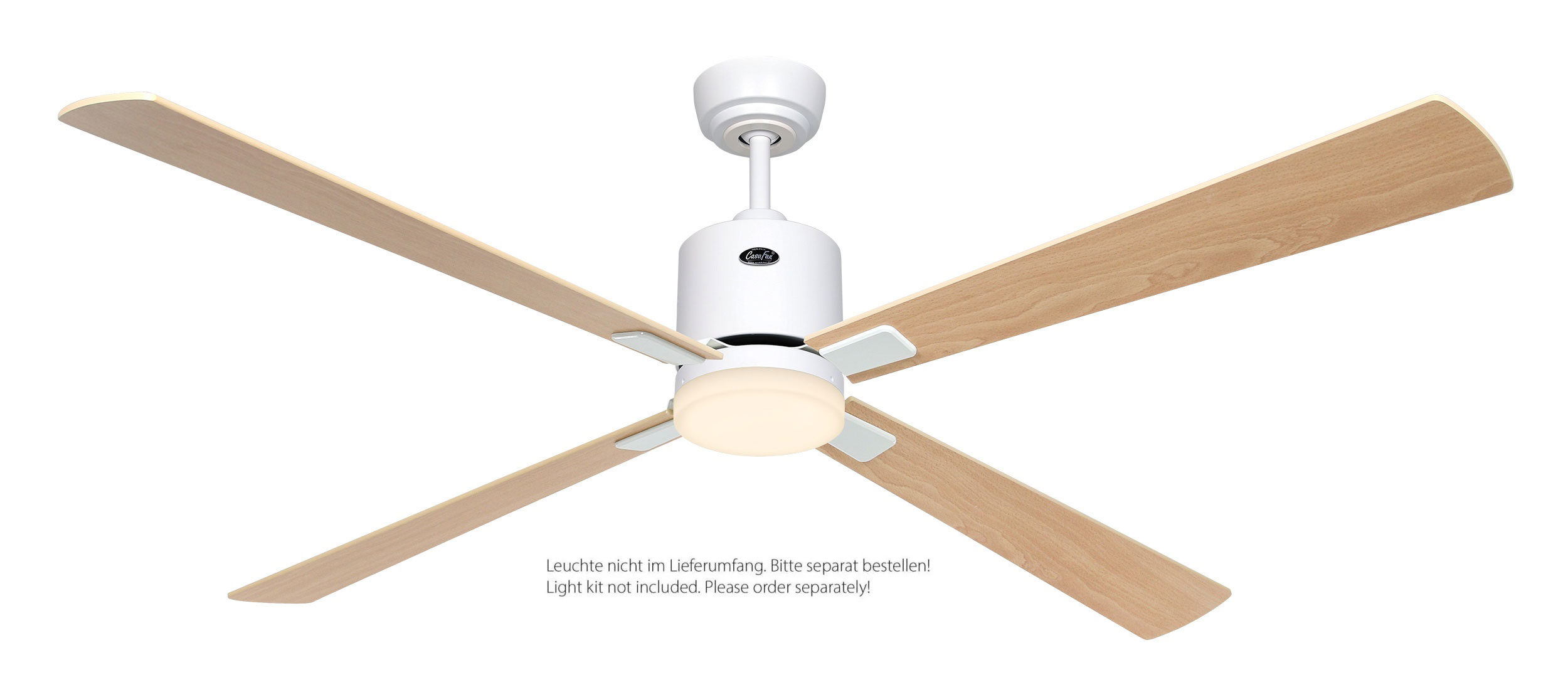 CasaFan Deckenventilator Eco Neo III 152 WE-AH/BU weiß - Ahorn/Buche Wifi/WLAN optionale Leuchte EN5z