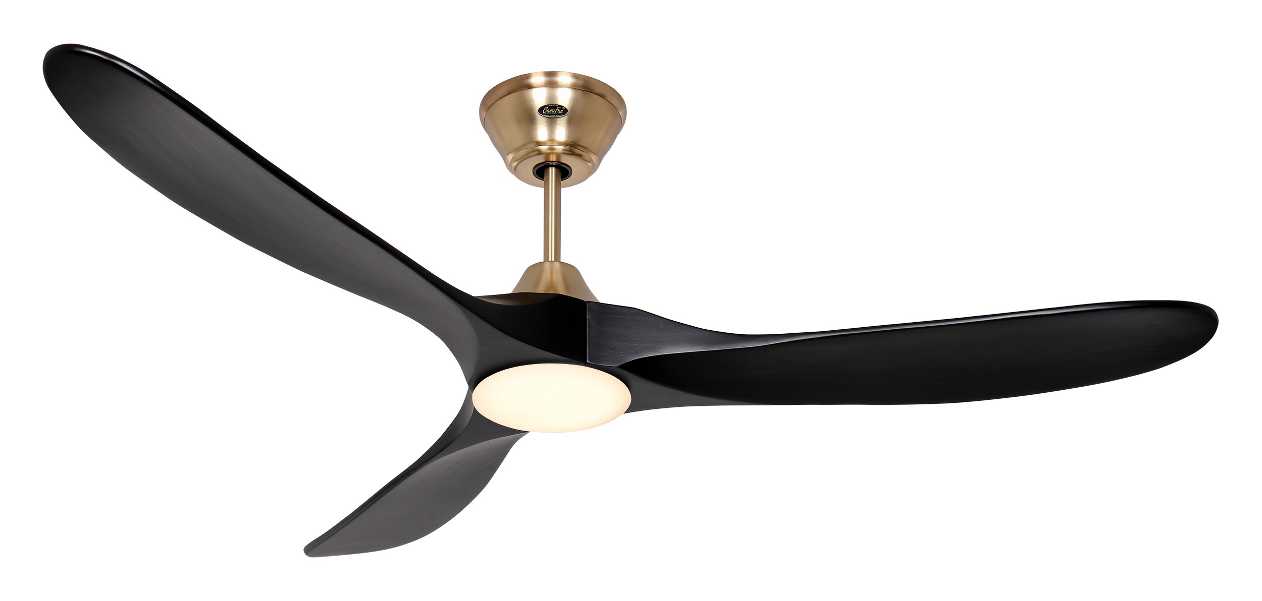 CasaFan Deckenventilator Eco Genuino-L 152 MG-MS Messing gebürstet -  matt schwarz mit Leuchte