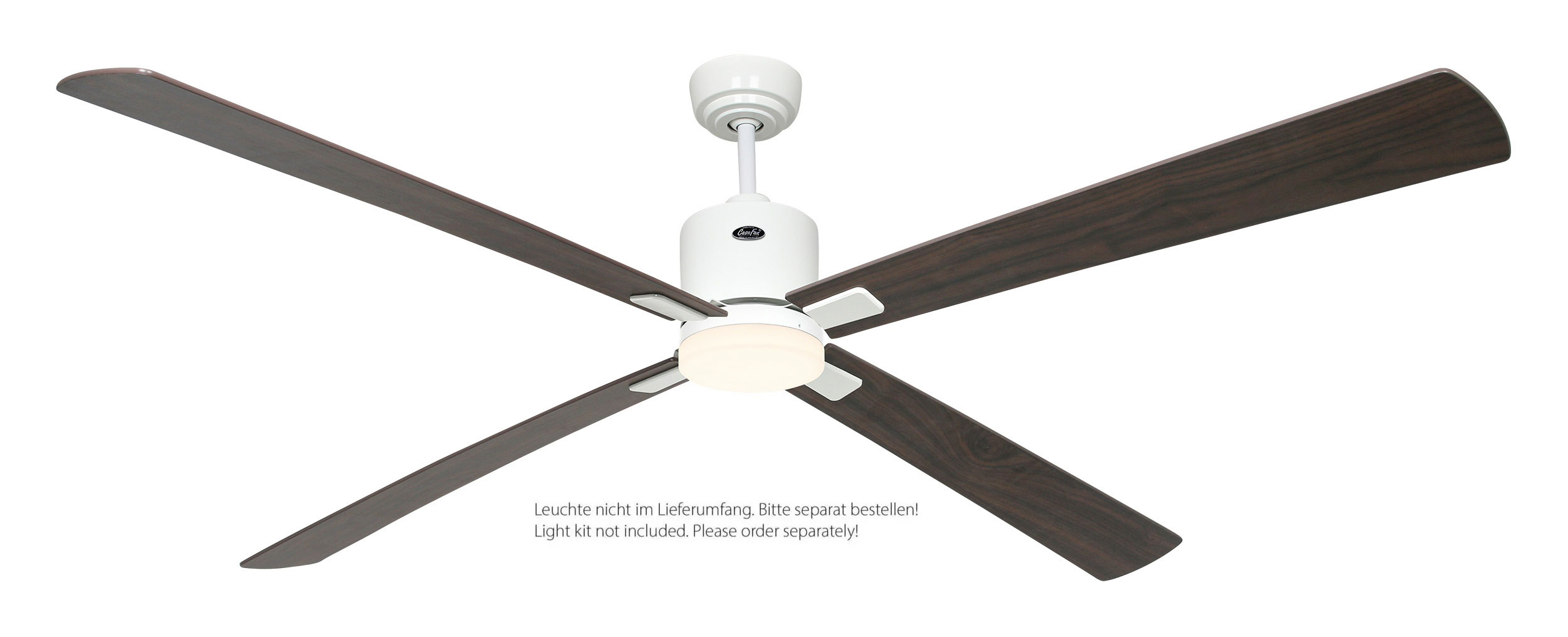 CasaFan Deckenventilator Eco Neo III 180 WE-NB/KI Weiß - Nussbaum/Kirsche Wifi/WLAN optionale Leuchte EN5z