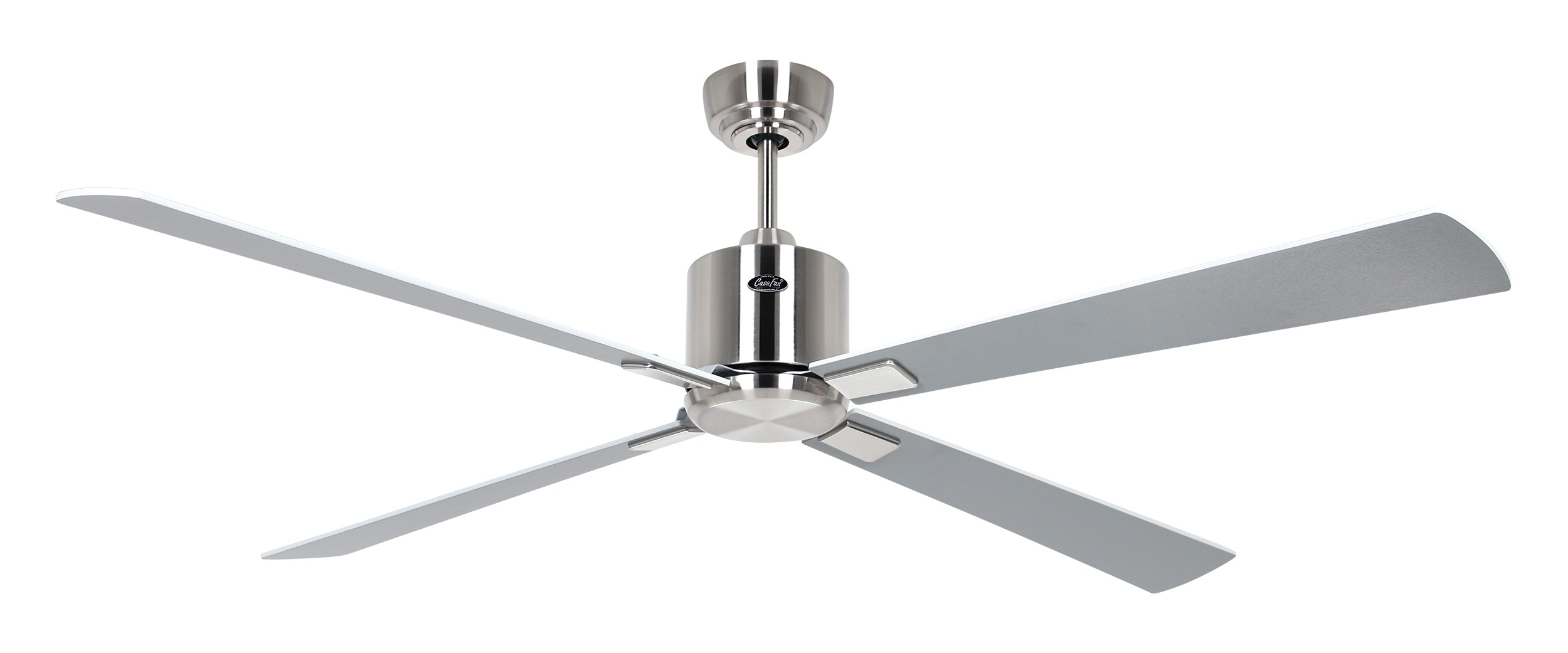 CasaFan Deckenventilator Eco Neo III 152 BN-WE/LG Chrom gebürstet - weiß/lichtgrau Wifi/WLAN