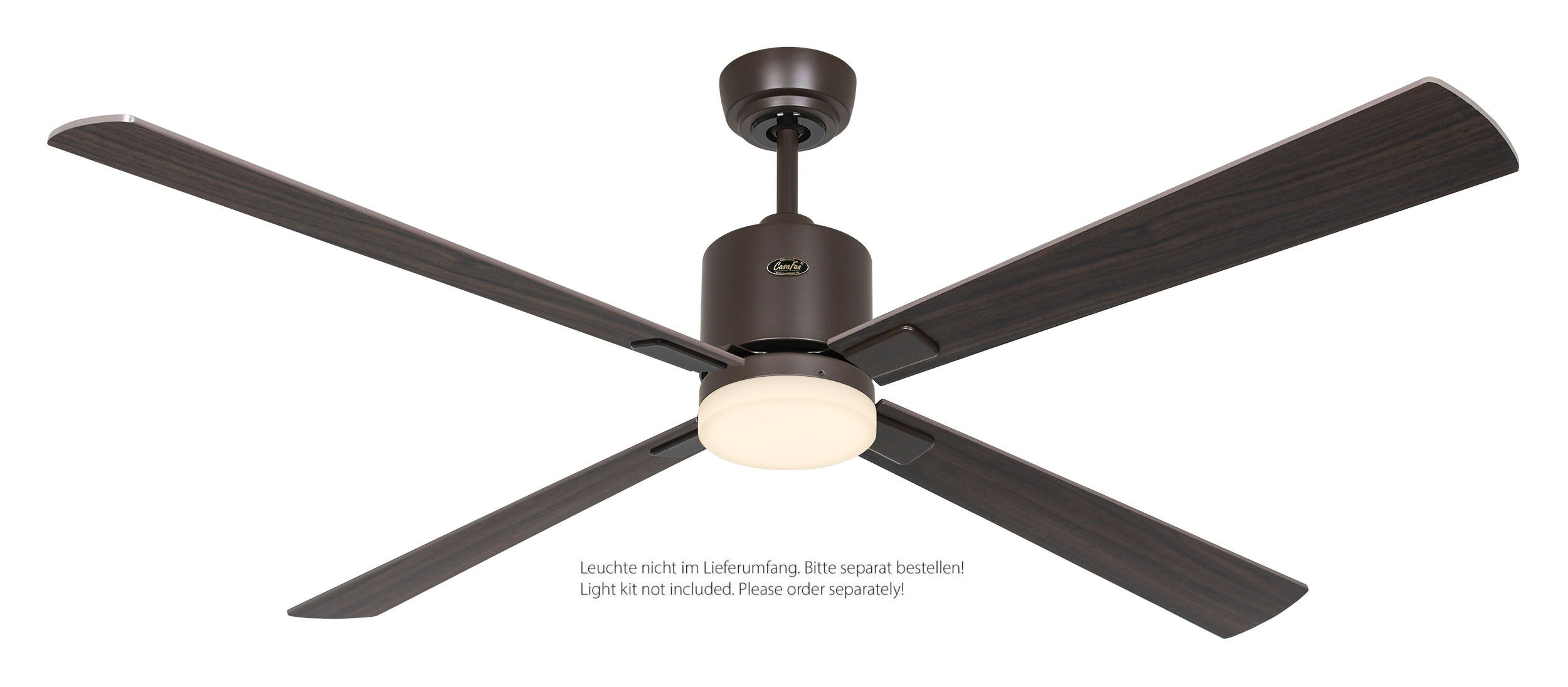 CasaFan Deckenventilator Eco Neo III 152 BZ-NB/Ki bronze - Nussbaum/Kirsche Wifi/WLAN optionale Leuchte EN5z