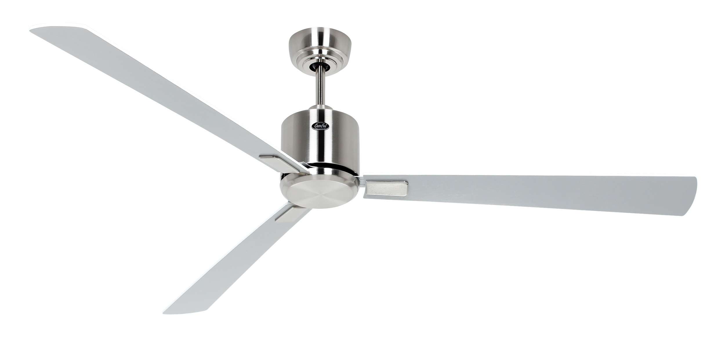 CasaFan Deckenventilator Eco Neo III 152 BN-WE/LG Chrom gebürstet - weiß/lichtgrau Wifi/WLAN