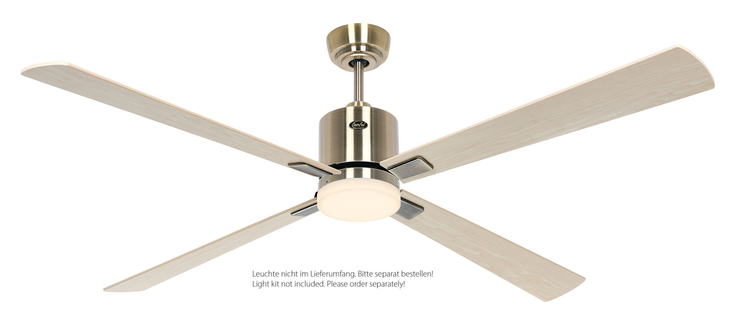 CasaFan Deckenventilator Eco Neo III 152 MA-AH/BU Messing antik - Ahorn/Buche Wifi/WLAN optionale Leuchte EN5z