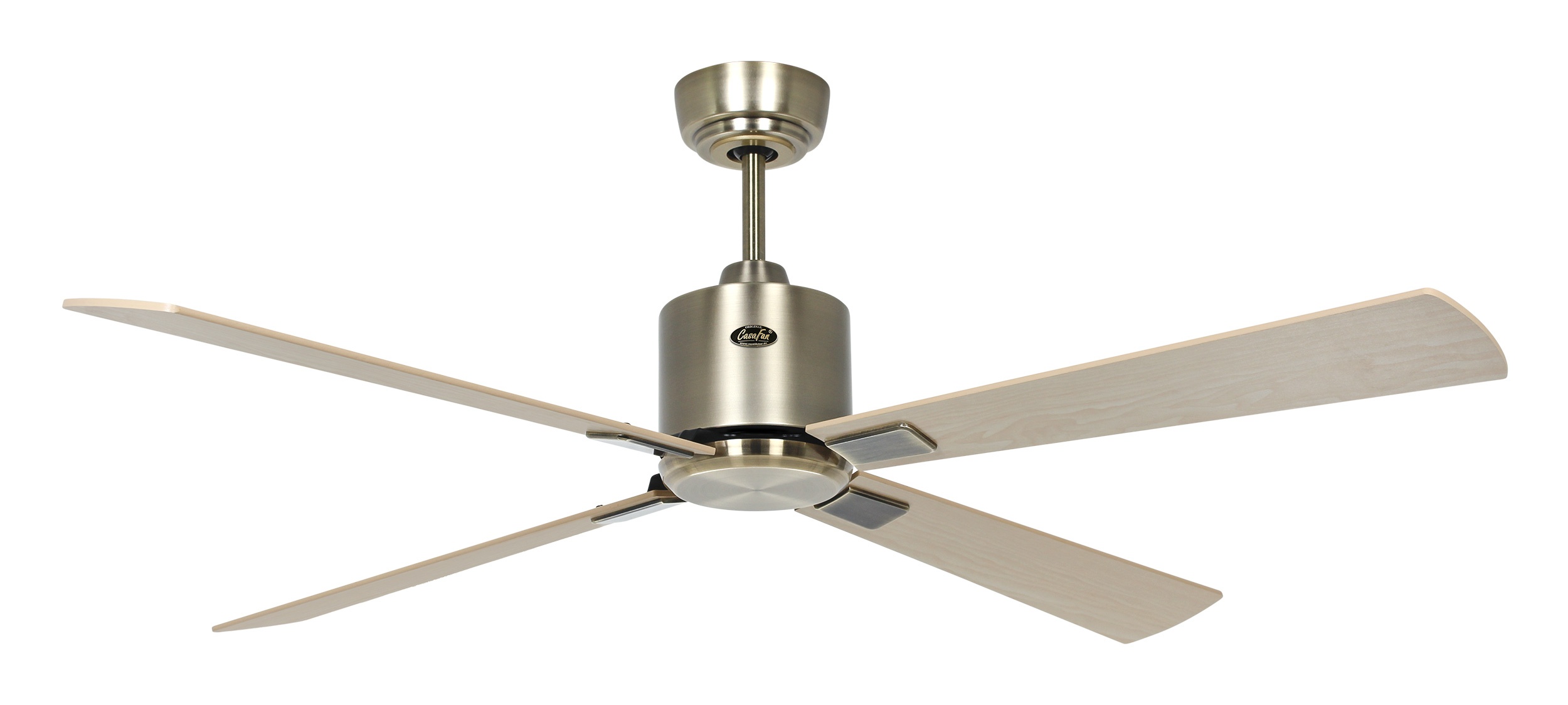 CasaFan Deckenventilator Eco Neo III 132 MA-AH/BU Messing antik - Ahorn/Buche WiFi/WLAN