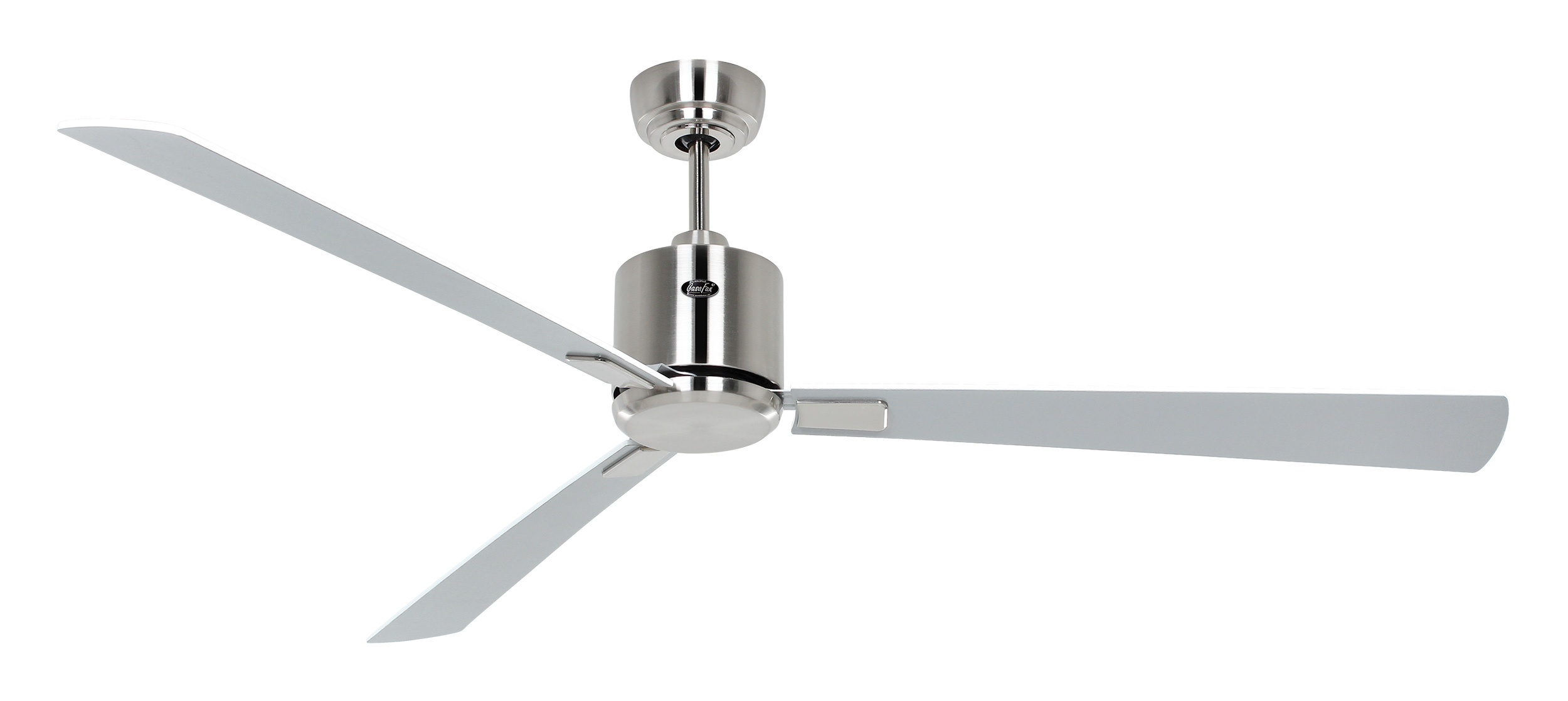 CasaFan Deckenventilator Eco Neo III 152 BN-WE/LG Chrom gebürstet - weiß/lichtgrau Wifi/WLAN