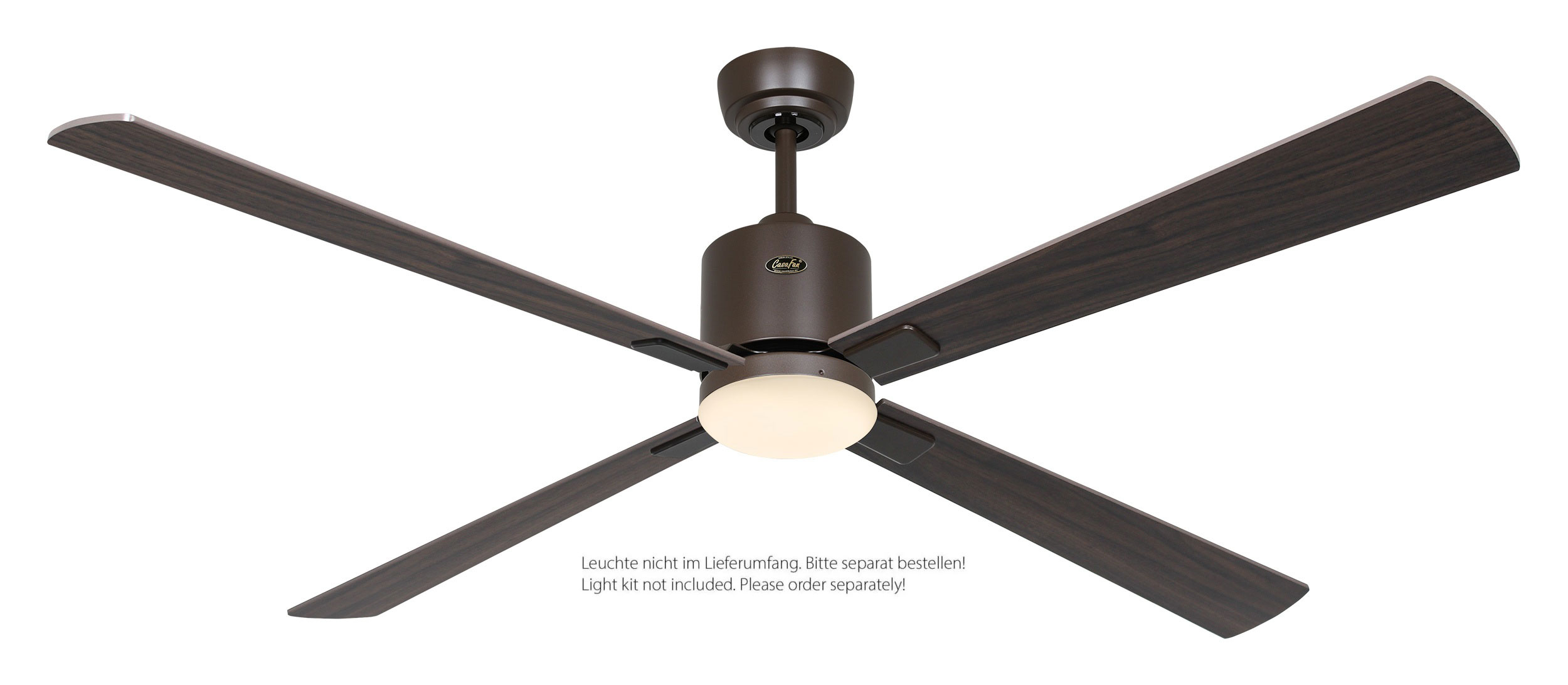 CasaFan Deckenventilator Eco Neo III 152 BZ-NB/Ki bronze - Nussbaum/Kirsche Wifi/WLAN optionale Leuchte EN5r