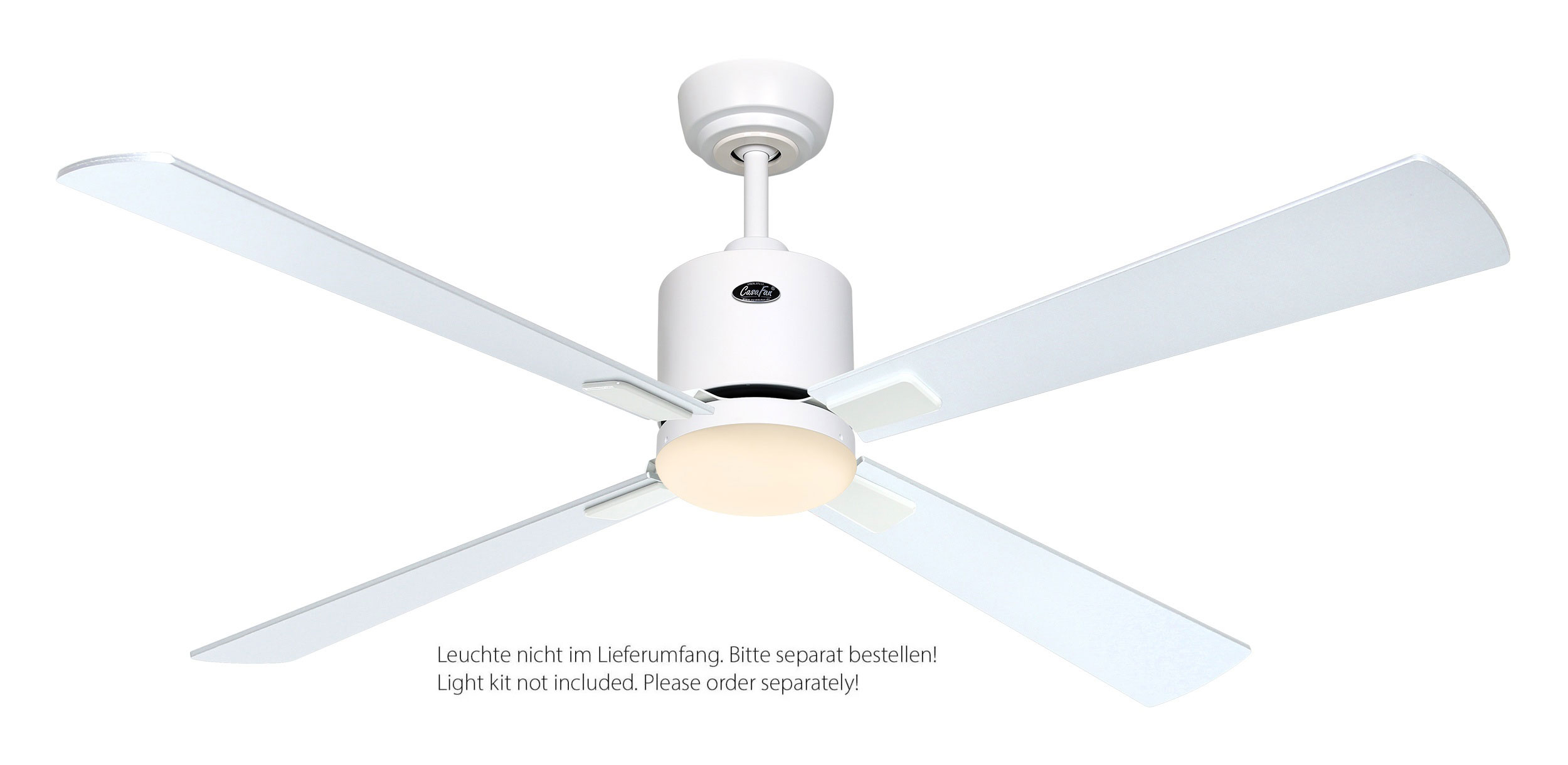 CasaFan Deckenventilator Eco Neo III 132 WE-WN/SI weiß - Wenge/silber WiFi/WLAN optionale Leuchte EN5r