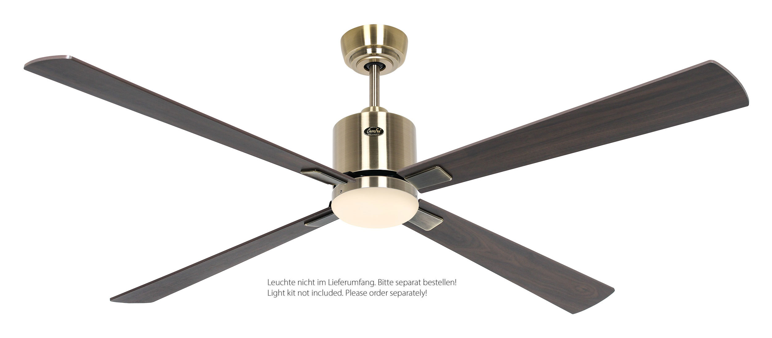 CasaFan Deckenventilator Eco Neo III 152 MA-NB/KI Messing antik - Nussbaum/Kirsche Wifi/WLAN optionale Leuchte EN5r