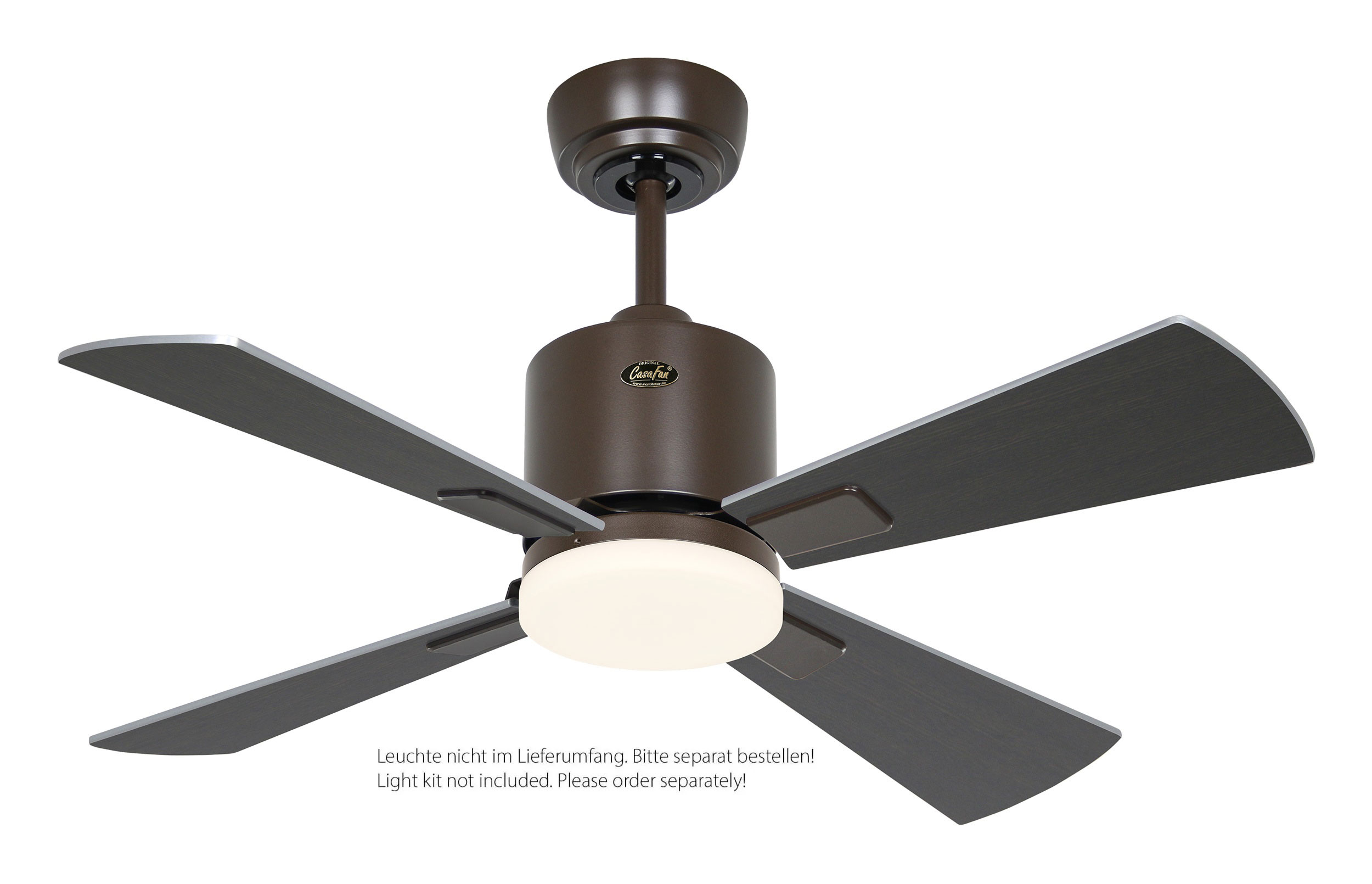 CasaFan Deckenventilator Eco Neo III 92 BZ-WN/SI bronze - Wenge/silber WiFi/WLAN optionale Leuchte EN5z