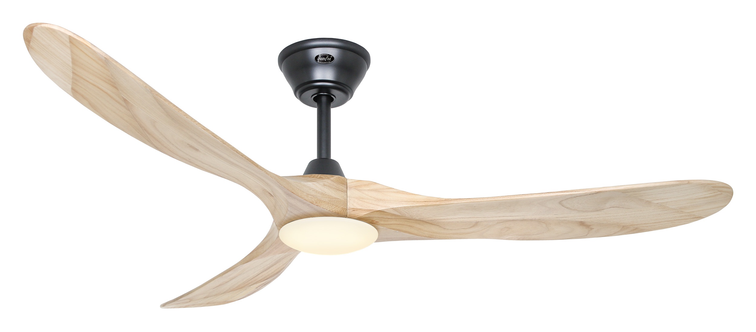 CasaFan Deckenventilator Eco Genuino-L 152 MS-NT Schwarz - Holz natur mit Leuchte