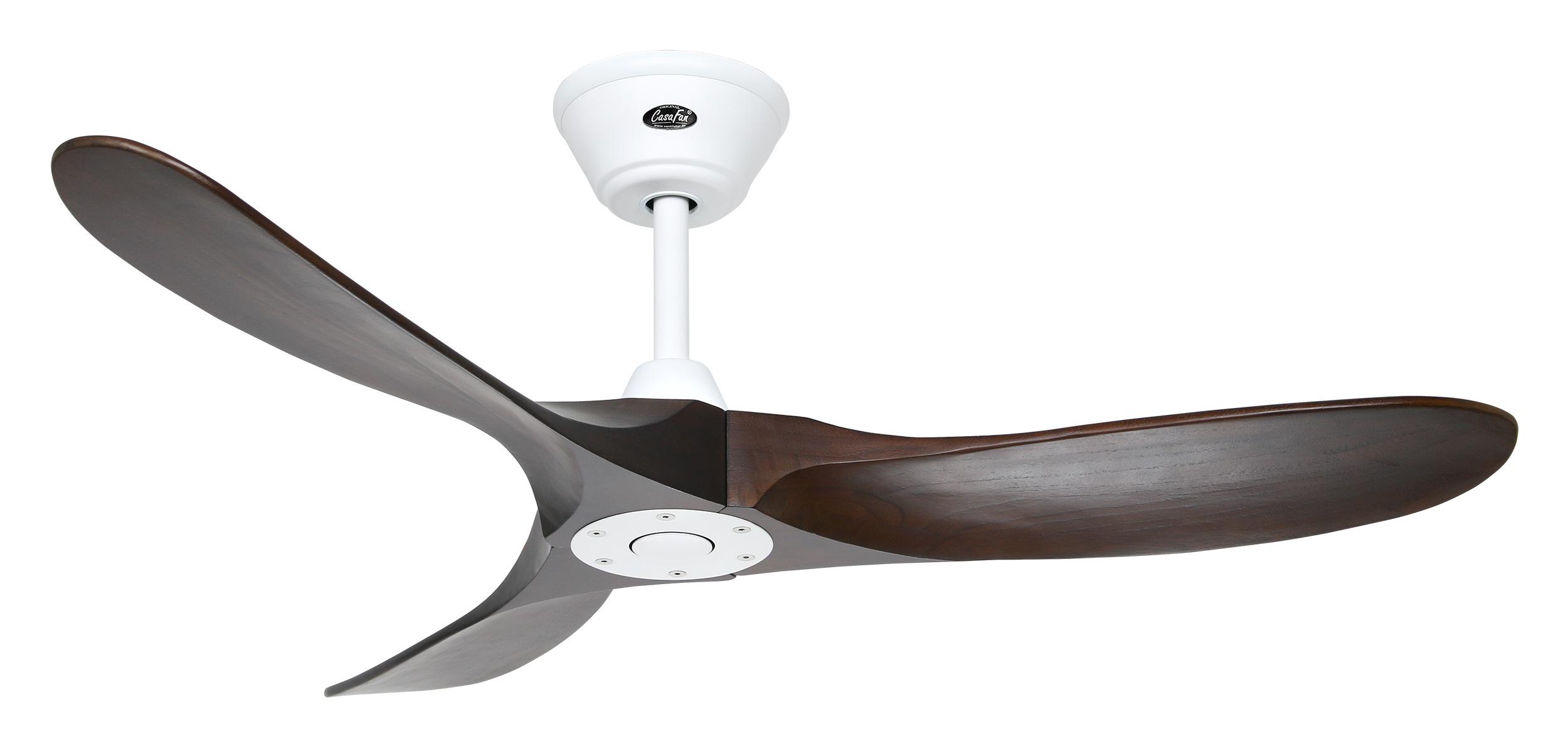 CasaFan Deckenventilator Eco Genuino 122 MW-NB Weiß - Nussbaum