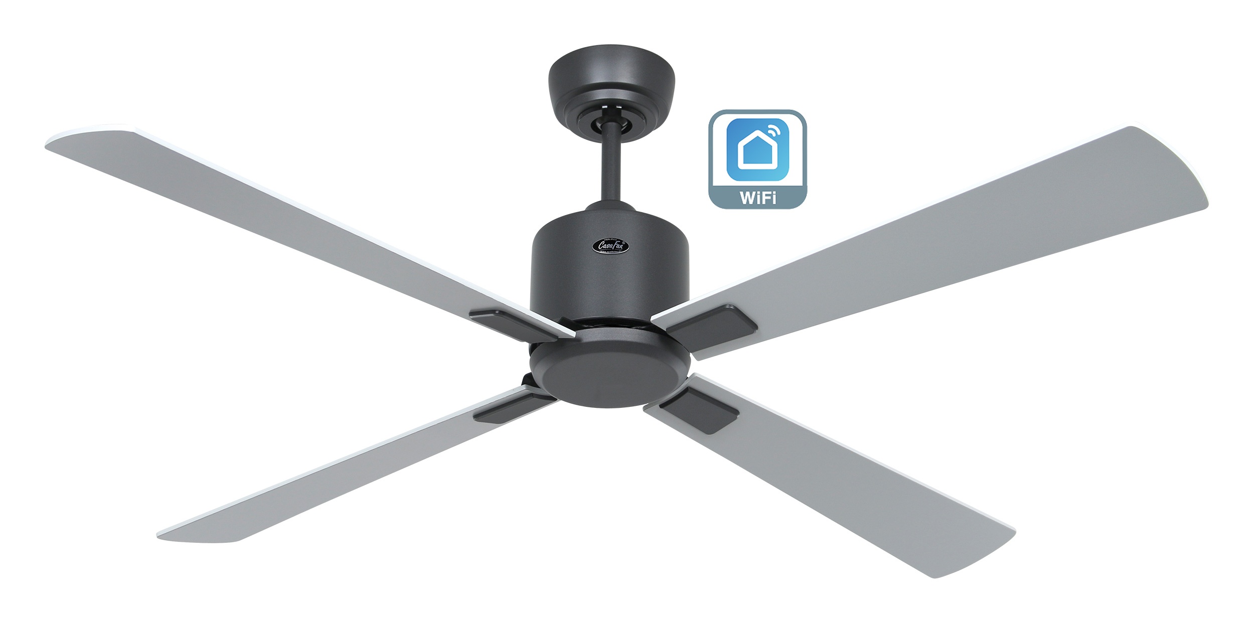 CasaFan Deckenventilator Eco Neo III 132 BG-WE/LG basaltgrau - weiß/lichtgrau WiFi/WLAN