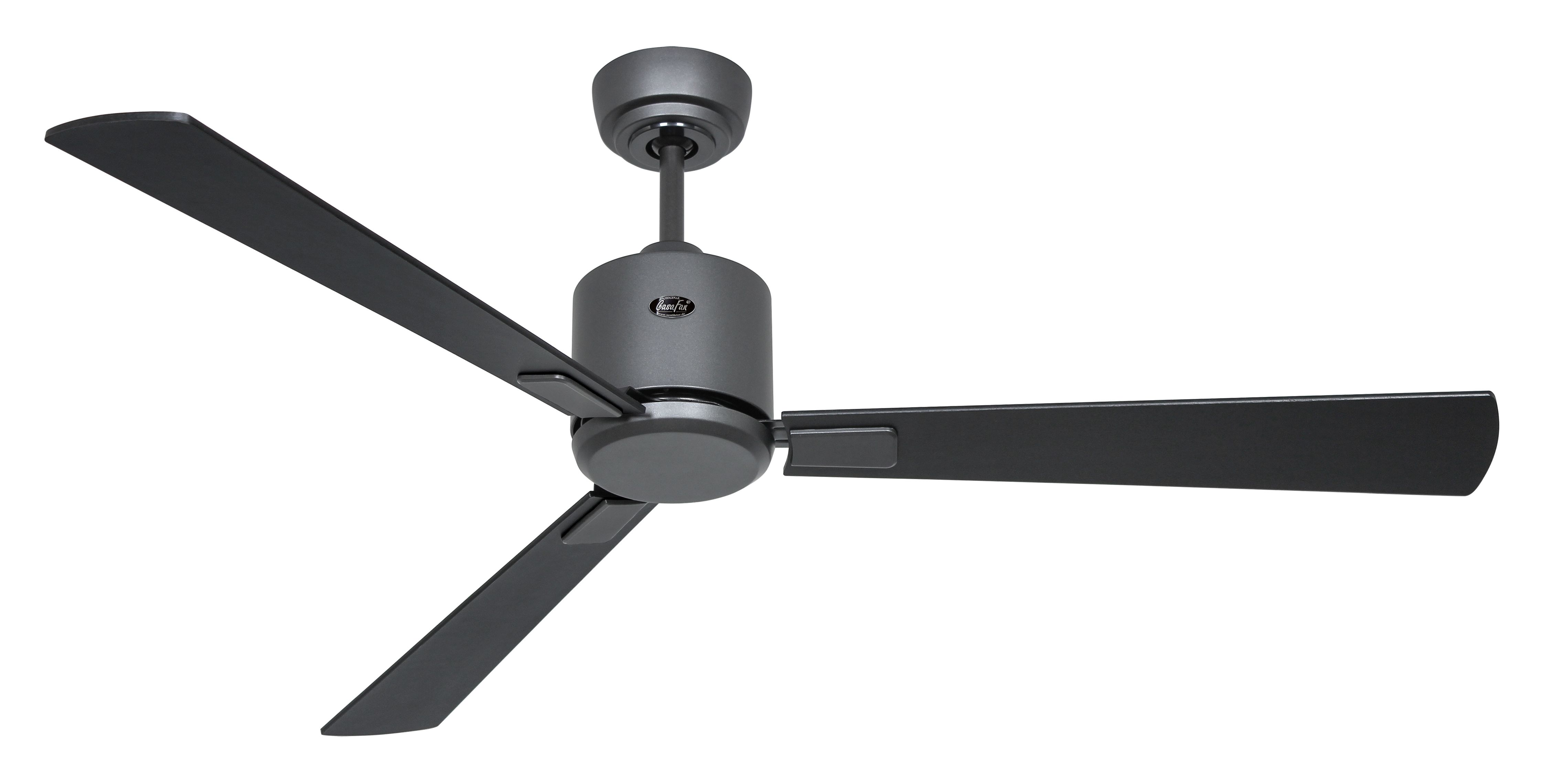 CasaFan Deckenventilator Eco Neo III 132 BG-SW/TK basaltgrau - schwarz/Teak 0-10V