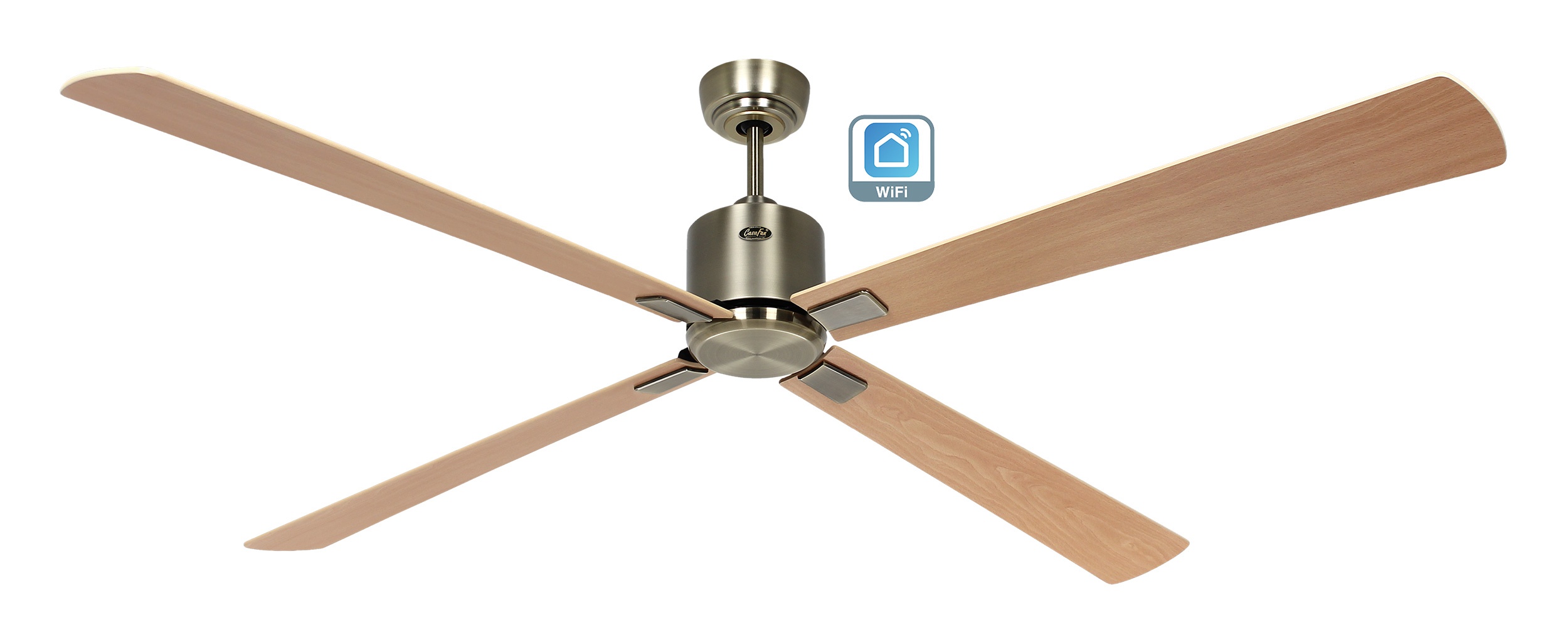 CasaFan Deckenventilator Eco Neo III 180 MA-AH/BU Messing antik - Ahorn/Buche Wifi/WLAN