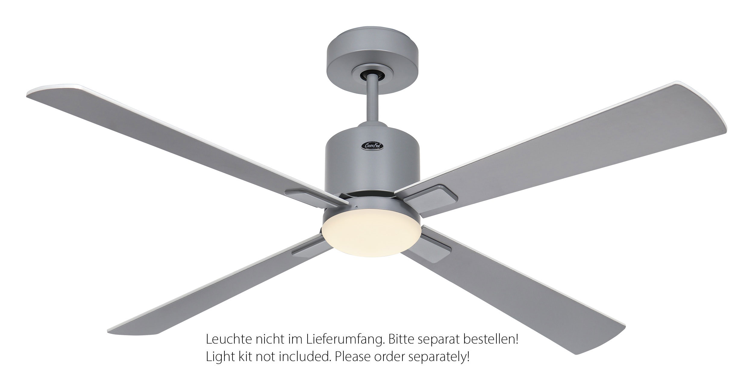 CasaFan Deckenventilator Eco Concept 132 LG-WE/LG Lichtgrau - Weiß/Lichtgrau WiFi mit optionaler Leuchte EN5r
