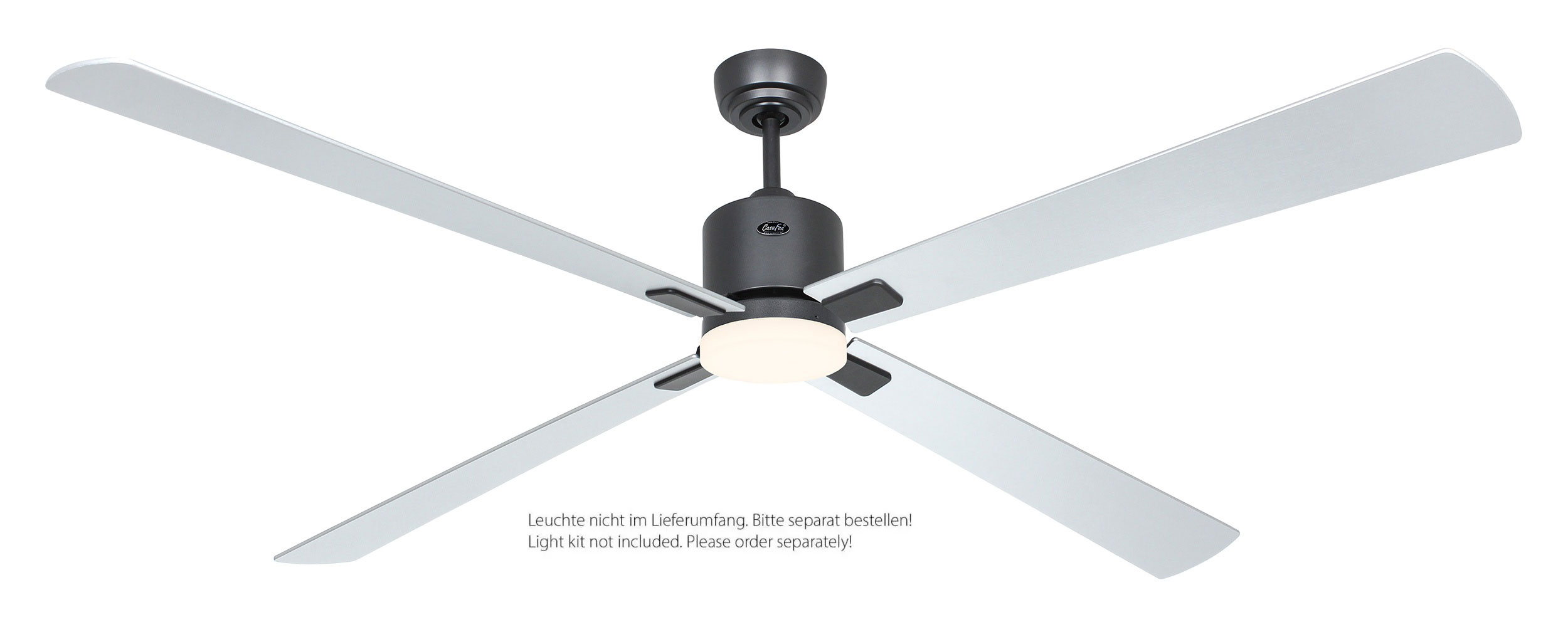 CasaFan Deckenventilator Eco Neo III 180 BG-WN/SI basaltgrau - Wenge/silber Wifi/WLAN optionale Leuchte EN5z