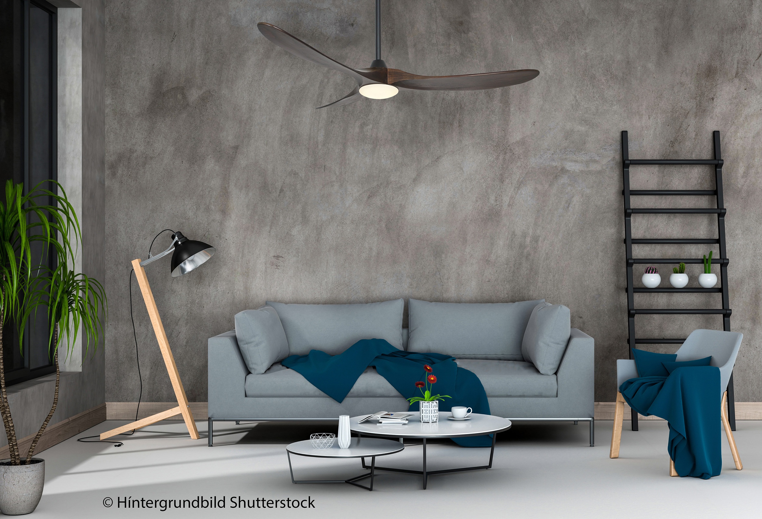 CasaFan Deckenventilator Eco Genuino-L 152 MS-NB Schwarz - Nussbaum Ambiente