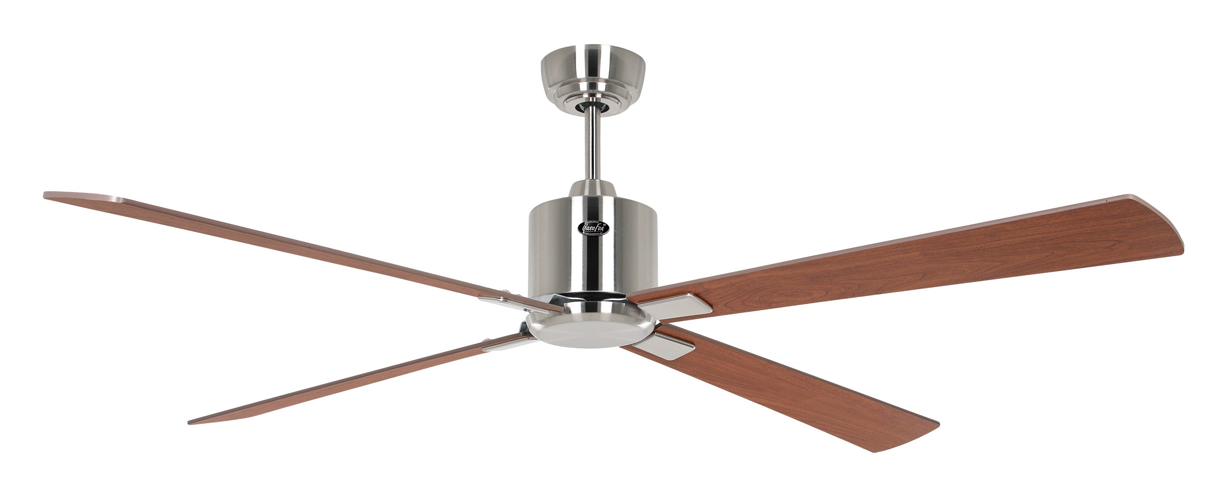 CasaFan Deckenventilator Eco Neo III 152 BN-NB/KI Chrom gebürstet - Nussbaum/Kirsche Wifi/WLAN