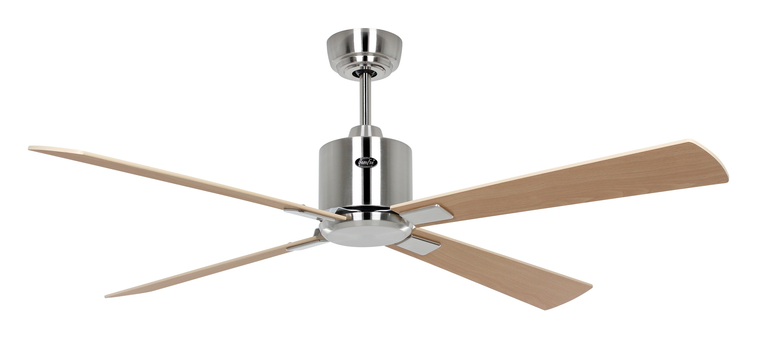 CasaFan Deckenventilator Eco Neo III 132 BN-AH/BU Chrom gebürstet - Ahorn/Buche WiFi/WLAN