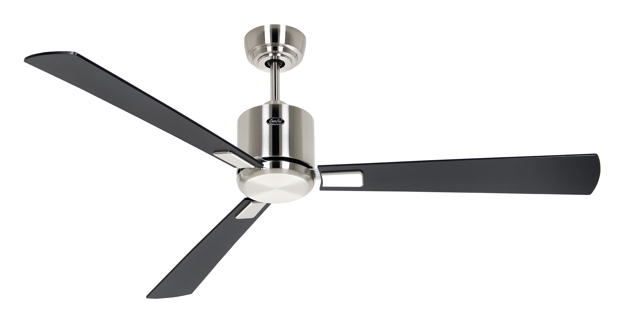 CasaFan Deckenventilator Eco Neo III 132 BN-SW/TK Chrom gebürstet - schwarz/Teak WiFi/WLAN
