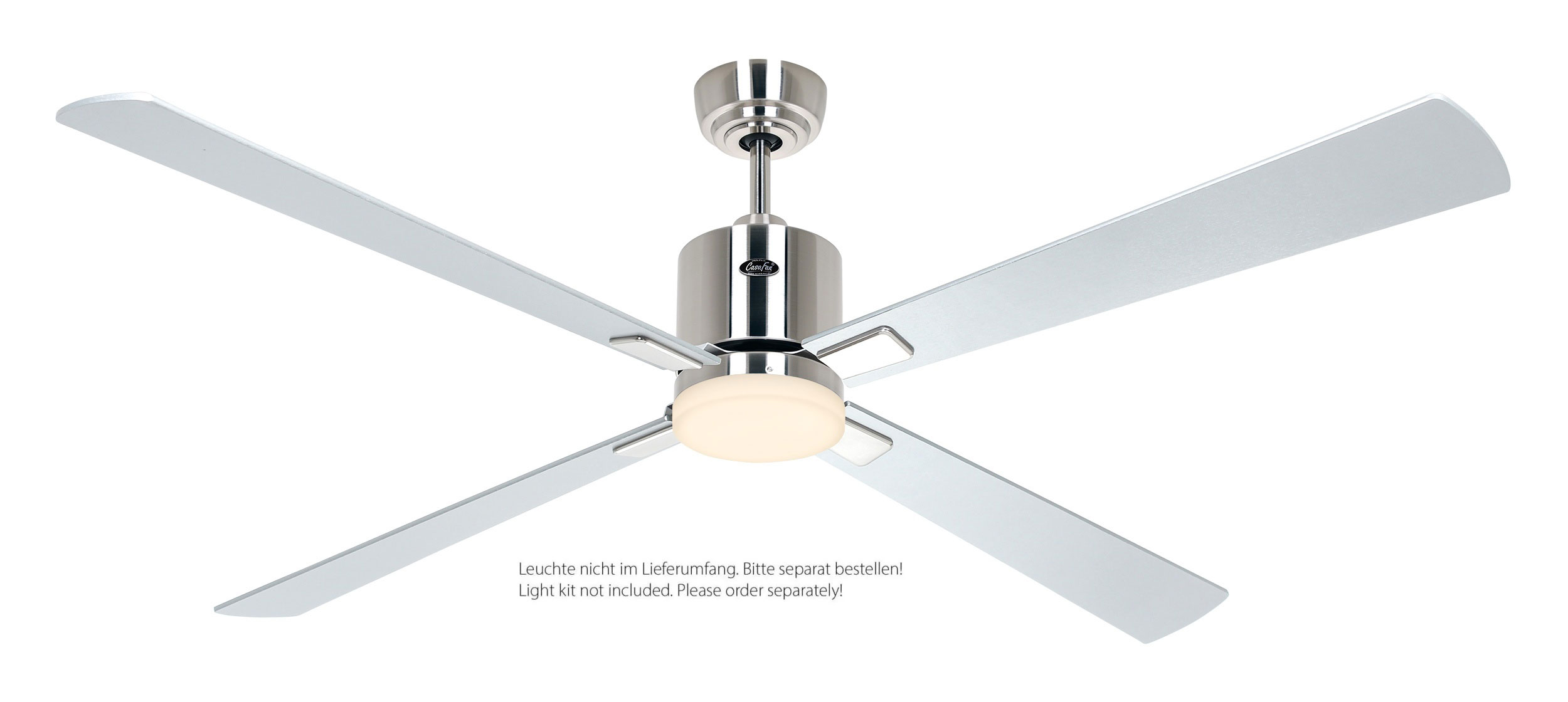 CasaFan Deckenventilator Eco Neo III 152 BN-WN/SI Chrom gebürstet - Wenge/silber Wifi/WLAN optionale Leuchte EN5z