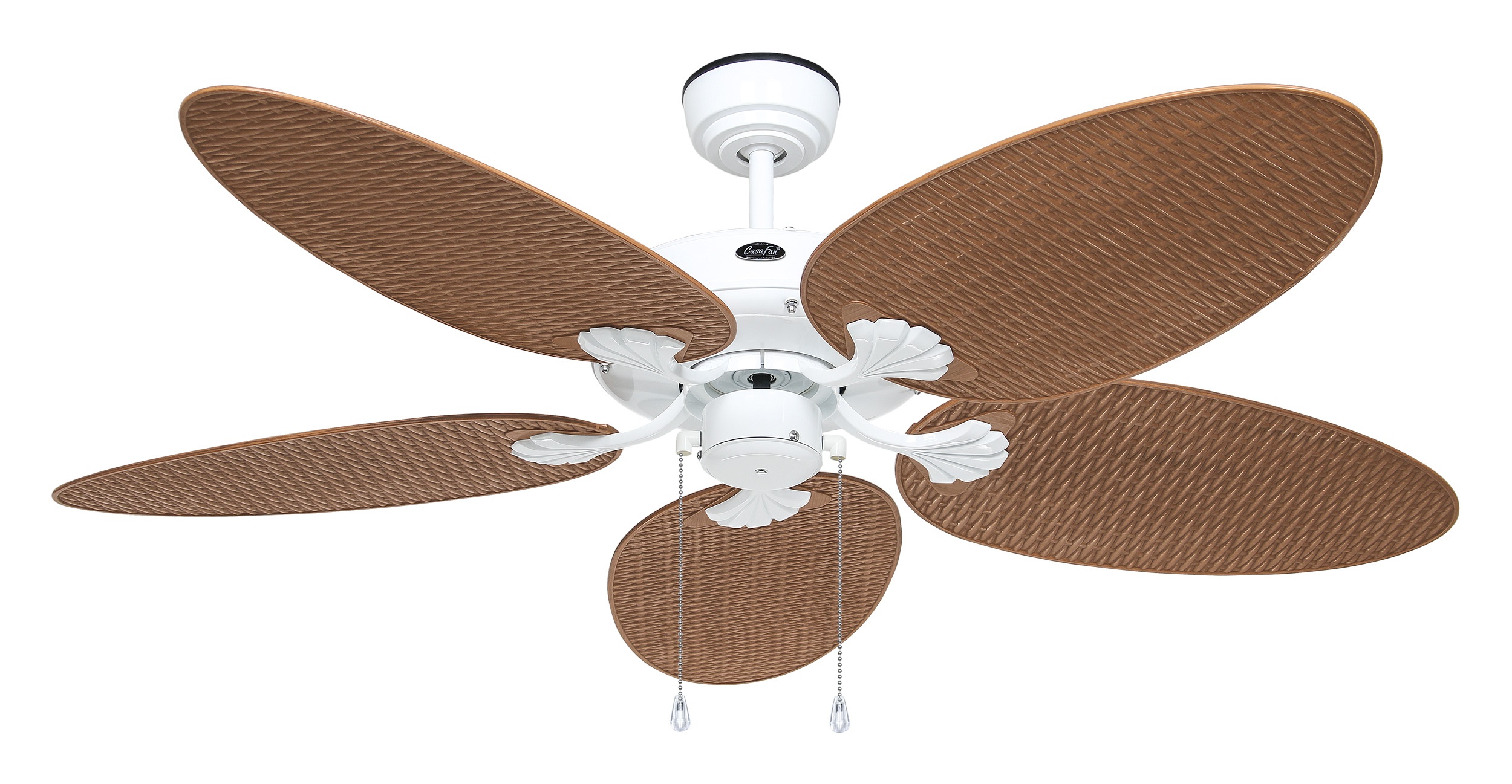 CasaFan Deckenventilator Outdoor Classic WE-PR weiß - Palme/Rattan