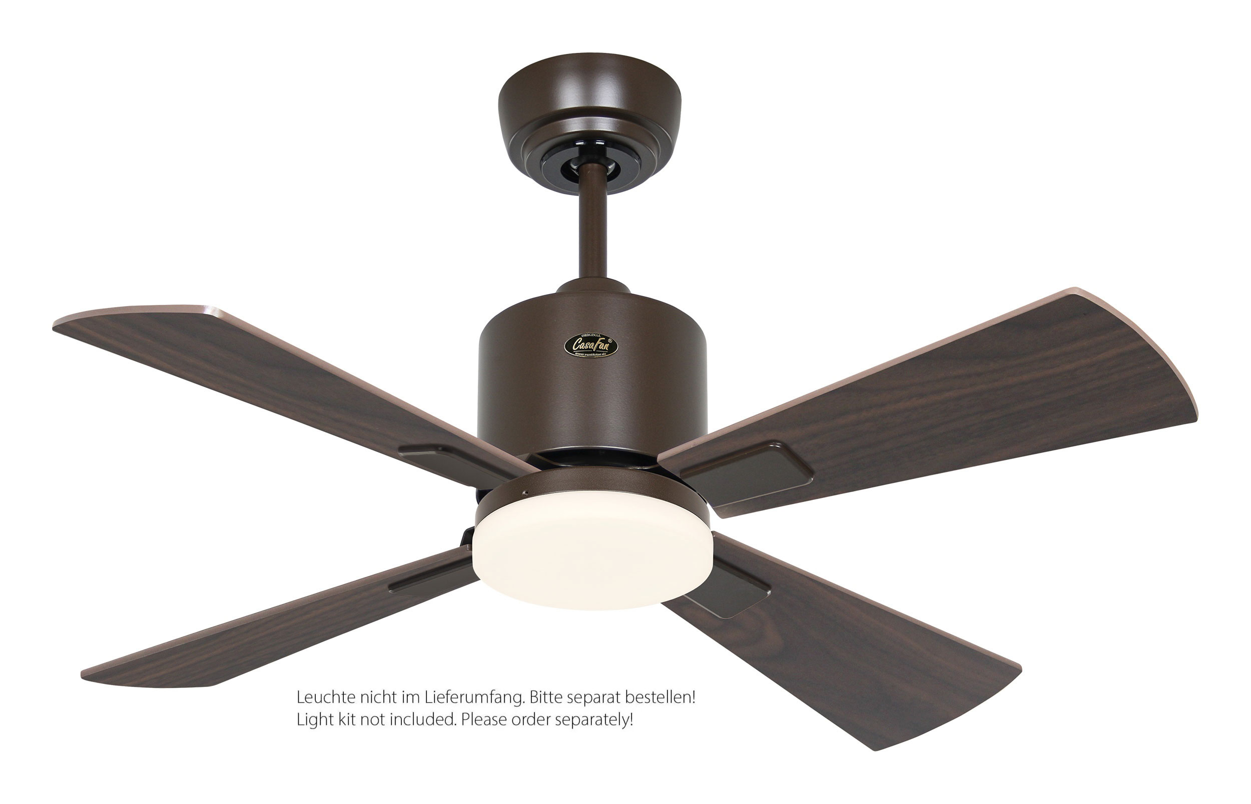 CasaFan Deckenventilator Eco Neo III 92 BZ-NB/KI bronze - Nussbaum/Kirsche WiFi/WLAN optionale Leuchte EN5z