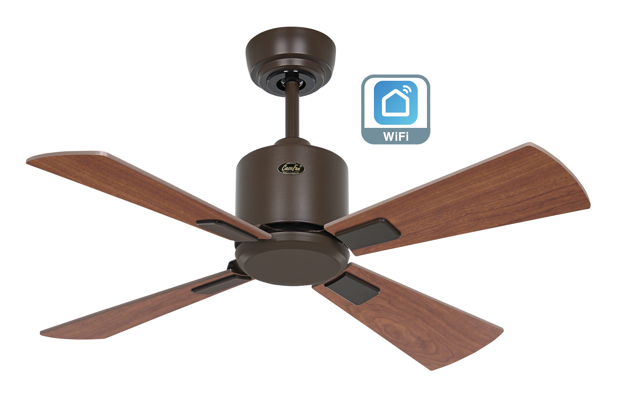 CasaFan Deckenventilator Eco Neo III 92 BZ-NB/KI bronze - Nussbaum/Kirsche WiFi/WLAN