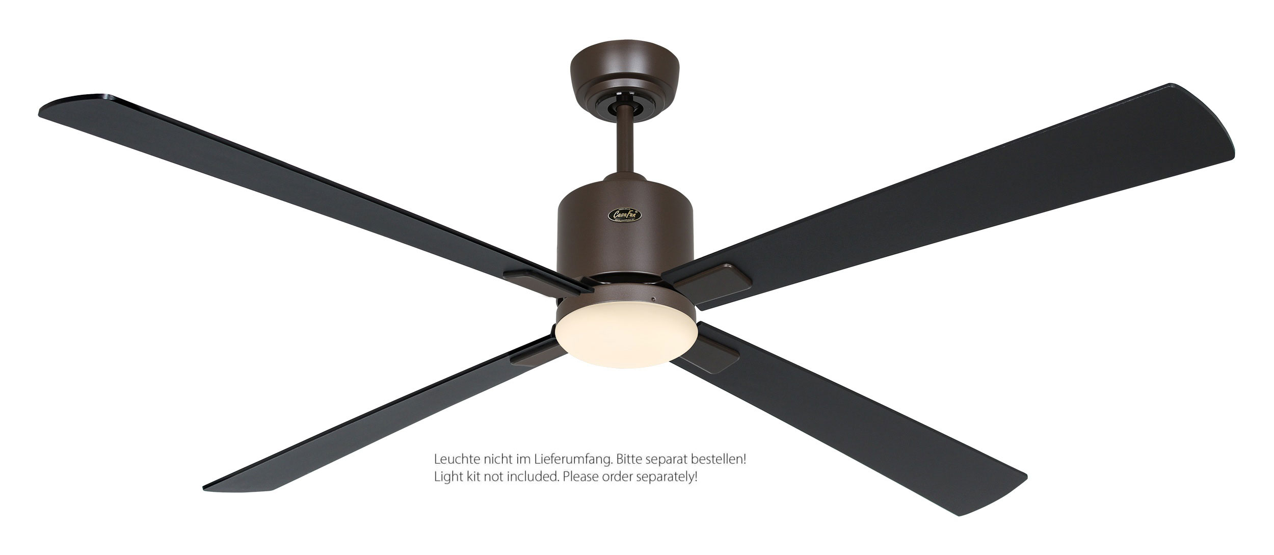 CasaFan Deckenventilator Eco Neo III 152 BZ-SW/TK bronze - schwarz/Teak Wifi/WLAN optionale Leuchte EN5r