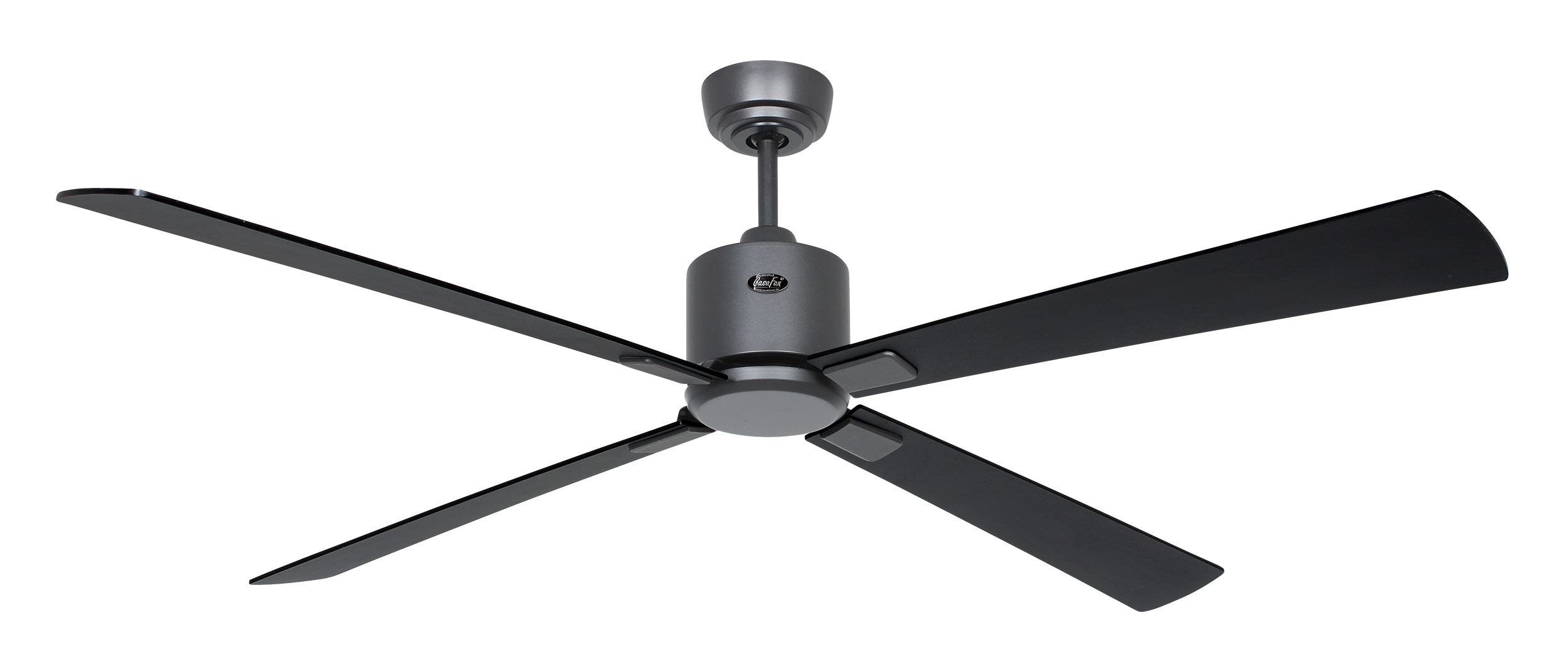 CasaFan Deckenventilator Eco Neo III 152 BG-SW/TK basaltgrau - schwarz/Teak Wifi/WLAN