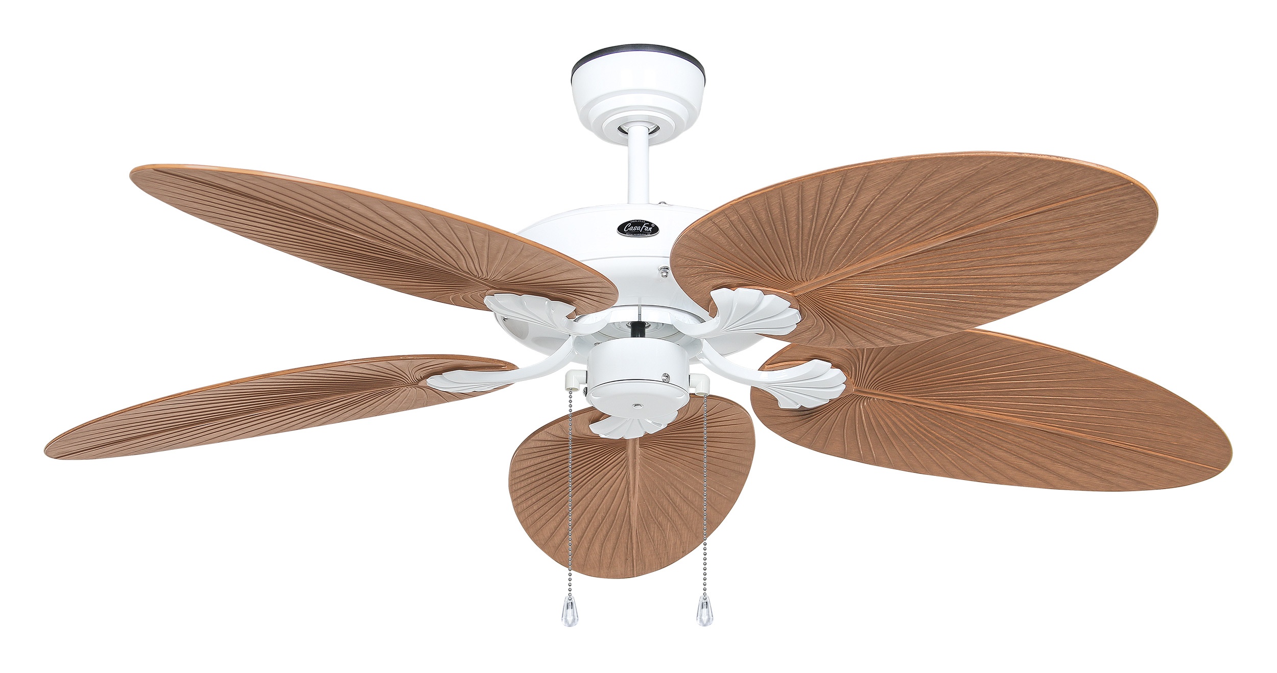 CasaFan Deckenventilator Outdoor Classic WE-PR weiß - Palme/Rattan