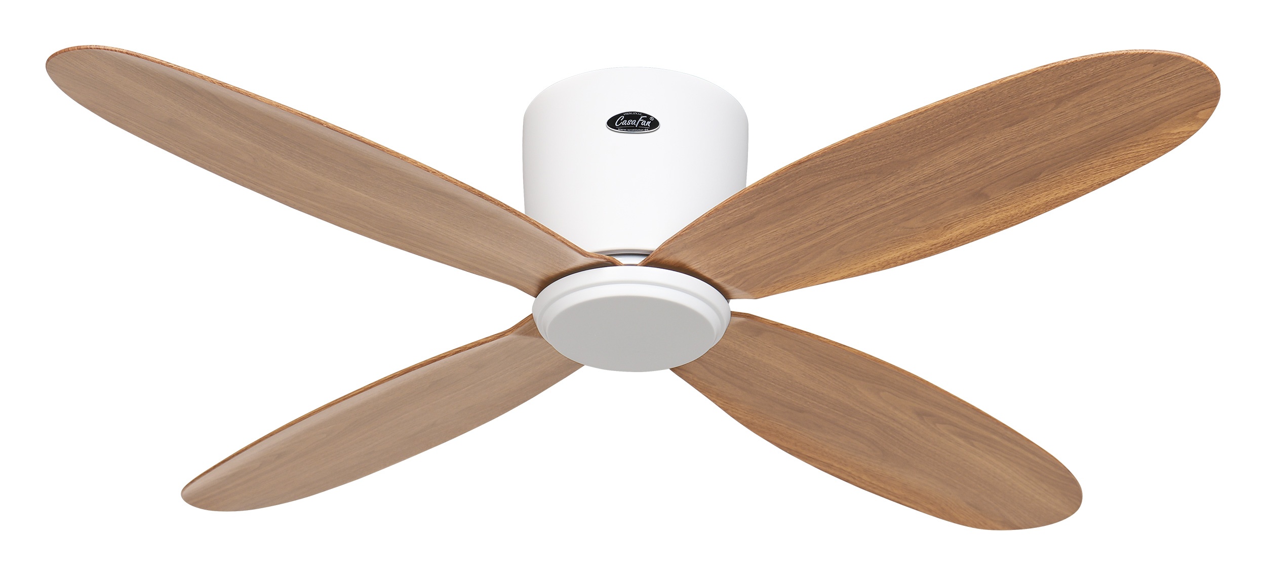 CasaFan Deckenventilator Eco Plano II 122 WE-EN  weiß  - Eiche natur WiFi/WLAN