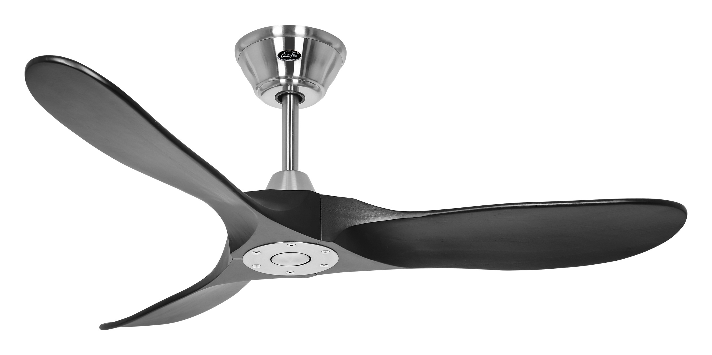 CasaFan Deckenventilator Eco Genuino 122 BN-MS Chrom gebürstet - matt schwarz