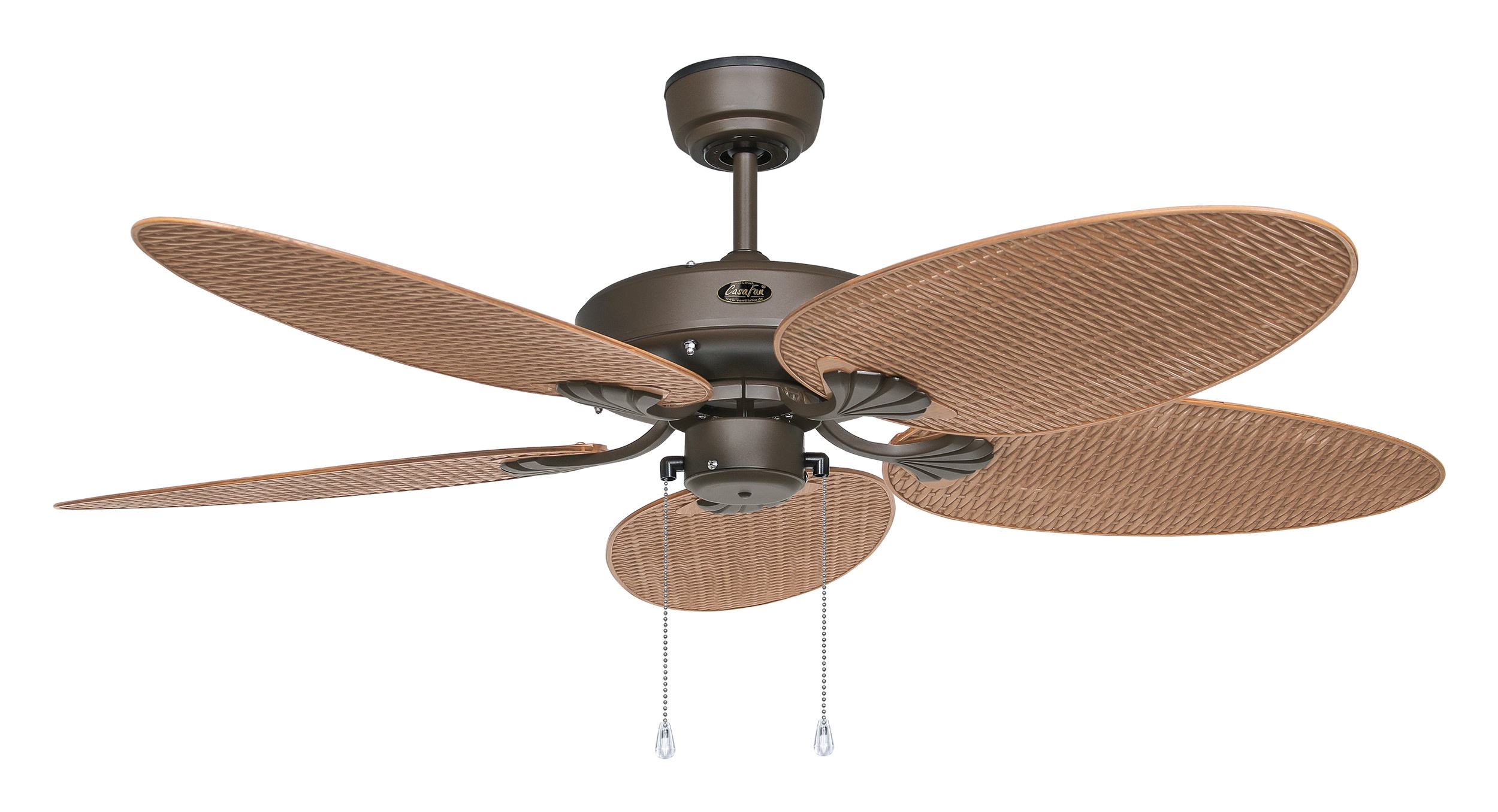 CasaFan Deckenventilator Outdoor Classic BZ-PR bronze - Palme/Rattan