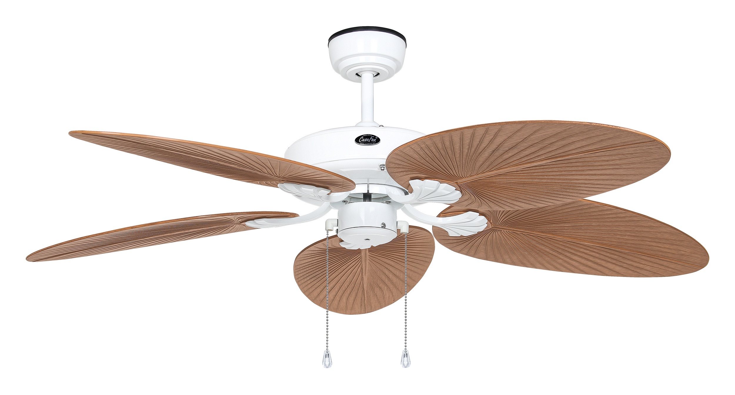 CasaFan Deckenventilator Outdoor Classic WE-PR weiß - Palme/Rattan