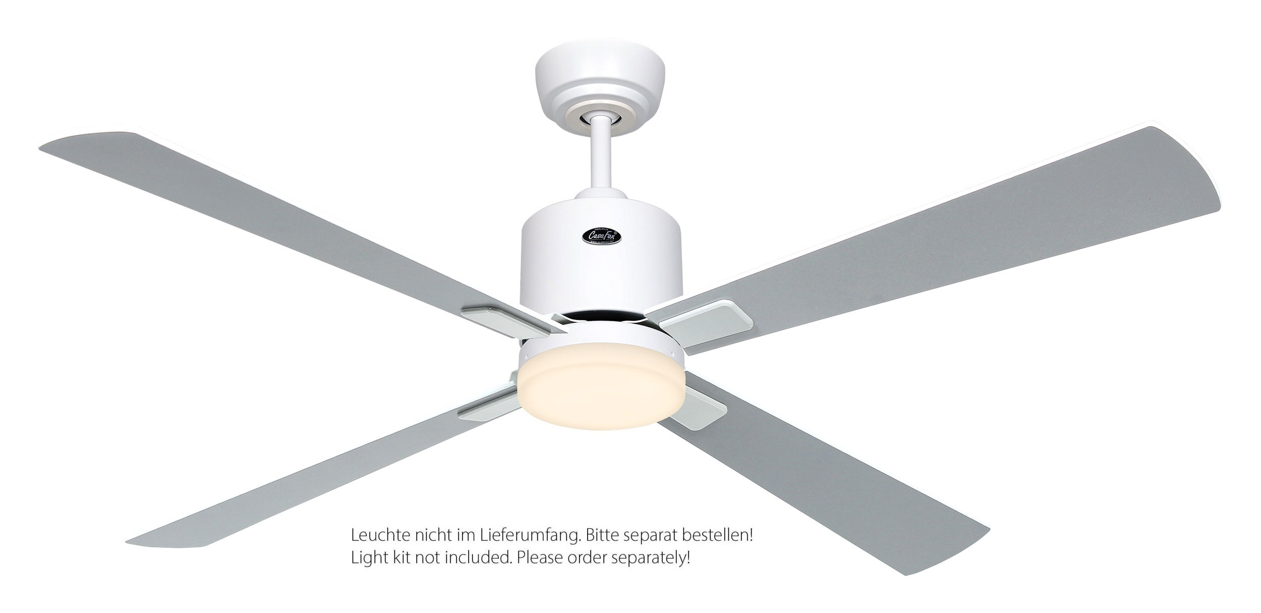 CasaFan Deckenventilator Eco Neo III 132 WE-WE/LG weiß - weiß/lichtgrau WiFi/WLAN optionale Leuchte EN5z