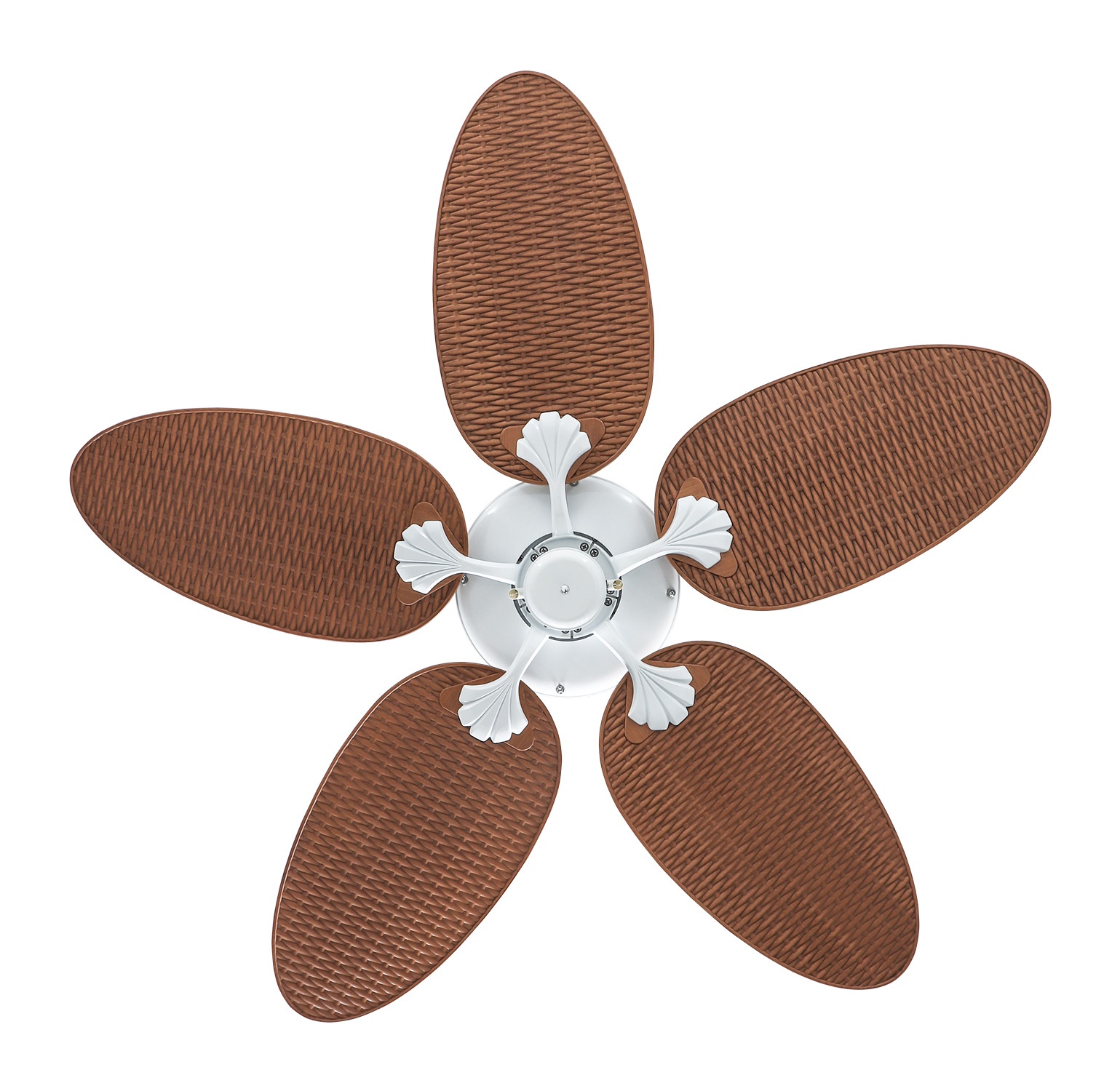 CasaFan Deckenventilator Outdoor Classic WE-PR weiß - Palme/Rattan Flügel