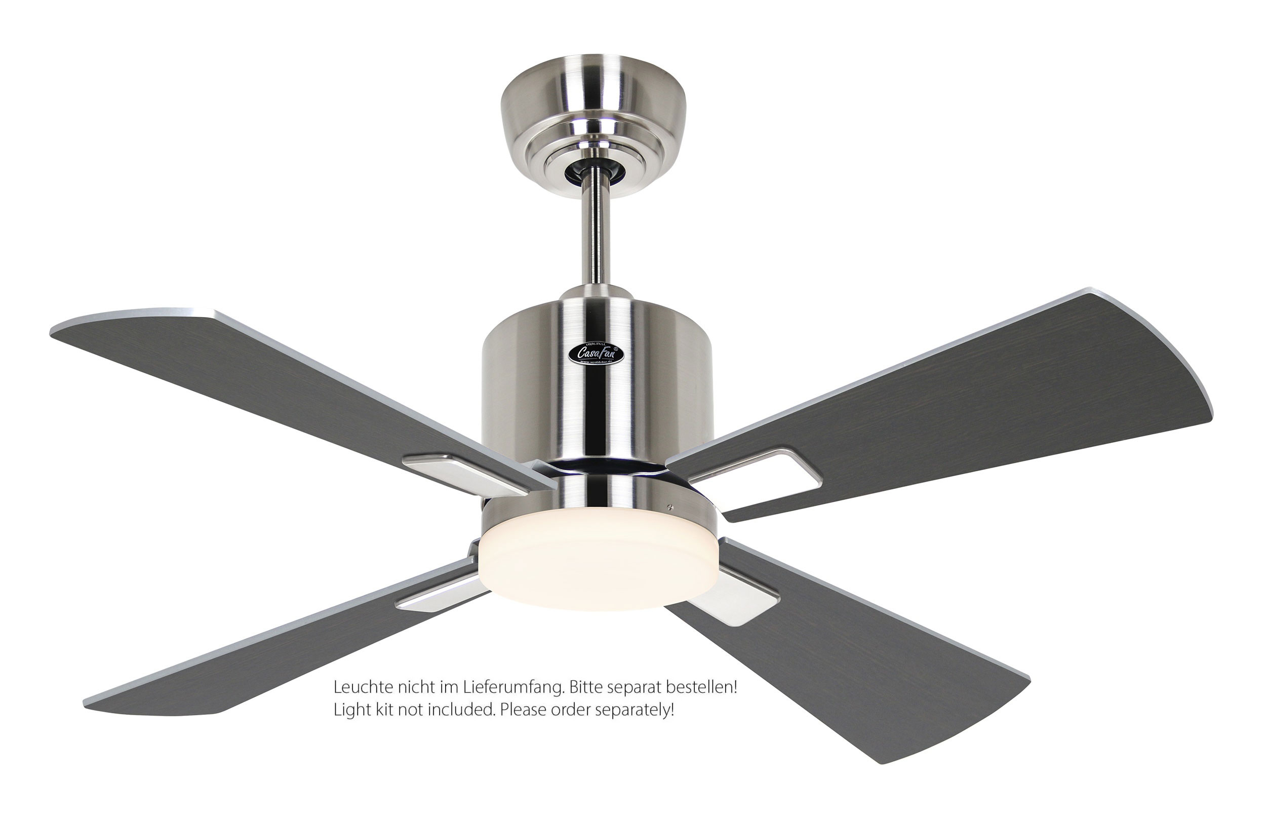 CasaFan Deckenventilator Eco Neo III 92 BN-WN/SI Chrom gebürstet - Wenge/silber WiFi/WLAN optionale Leuchte EN5z