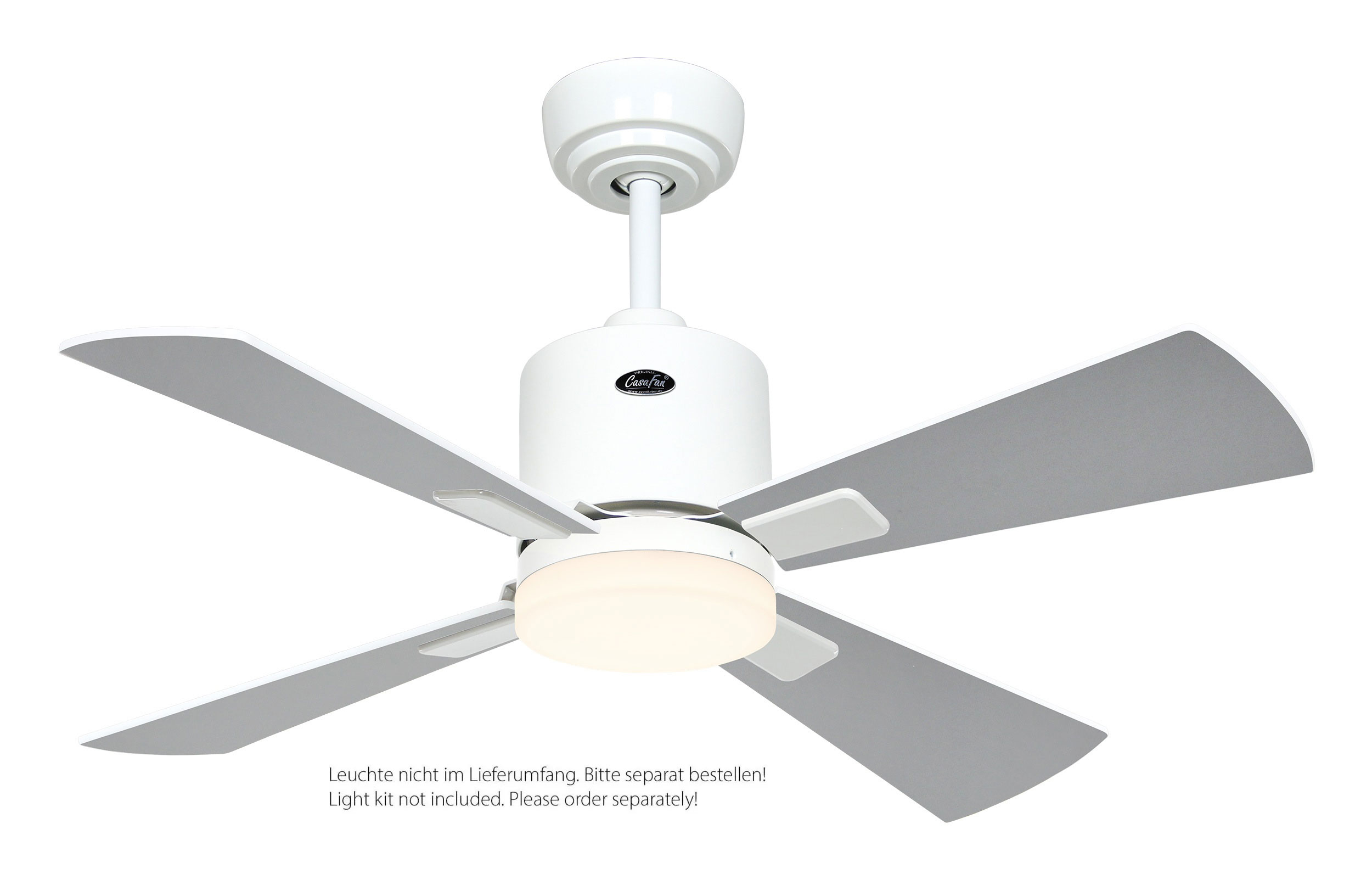 CasaFan Deckenventilator Eco Neo III 92 WE-WE/LG weiß - weiß/lichtgrau WiFi/WLAN optionale Leuchte EN5z