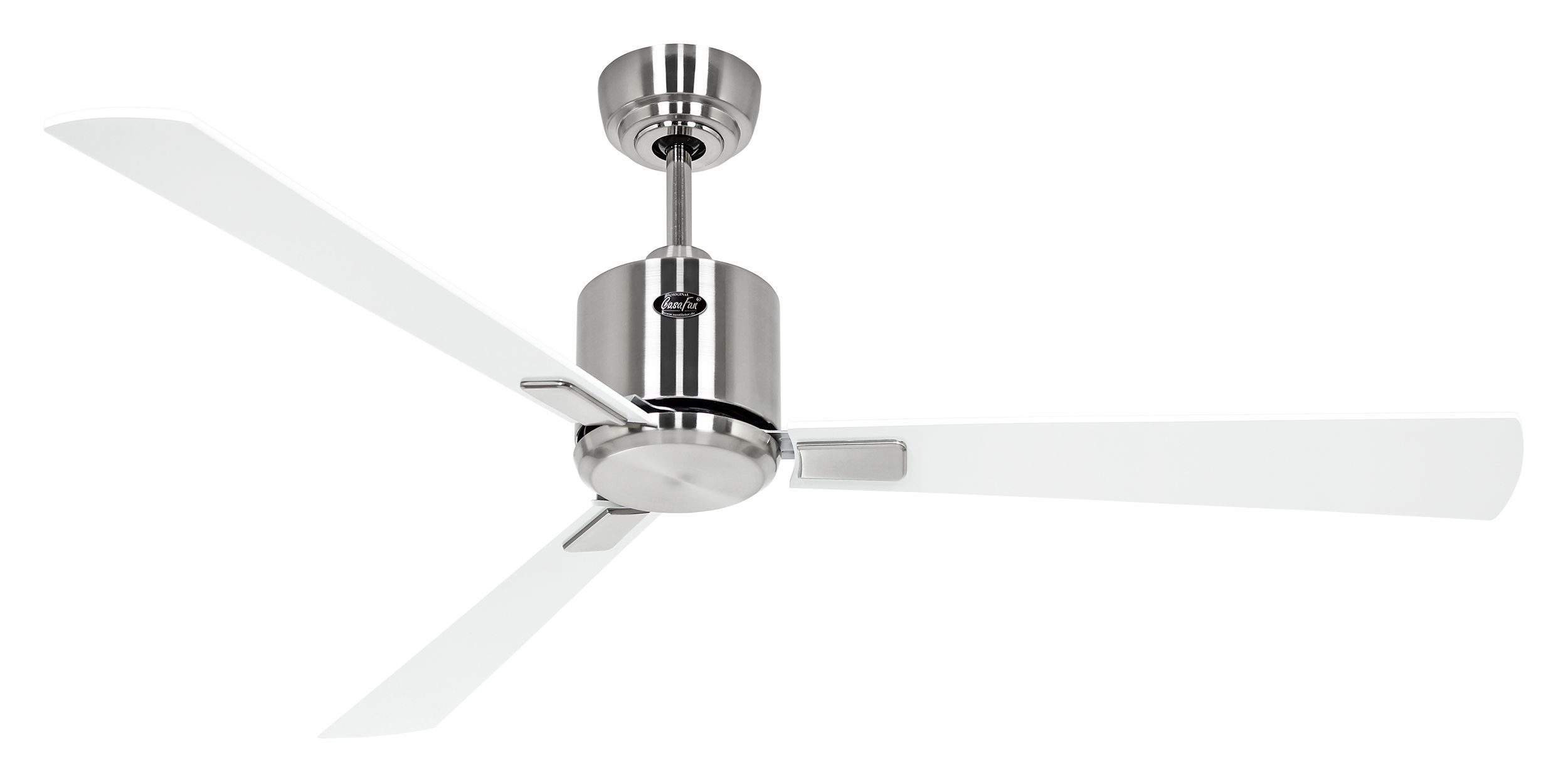 CasaFan Deckenventilator Eco Neo III 132 BN-WE/LG Chrom gebürstet - weiß/lichtgrau 0-10V