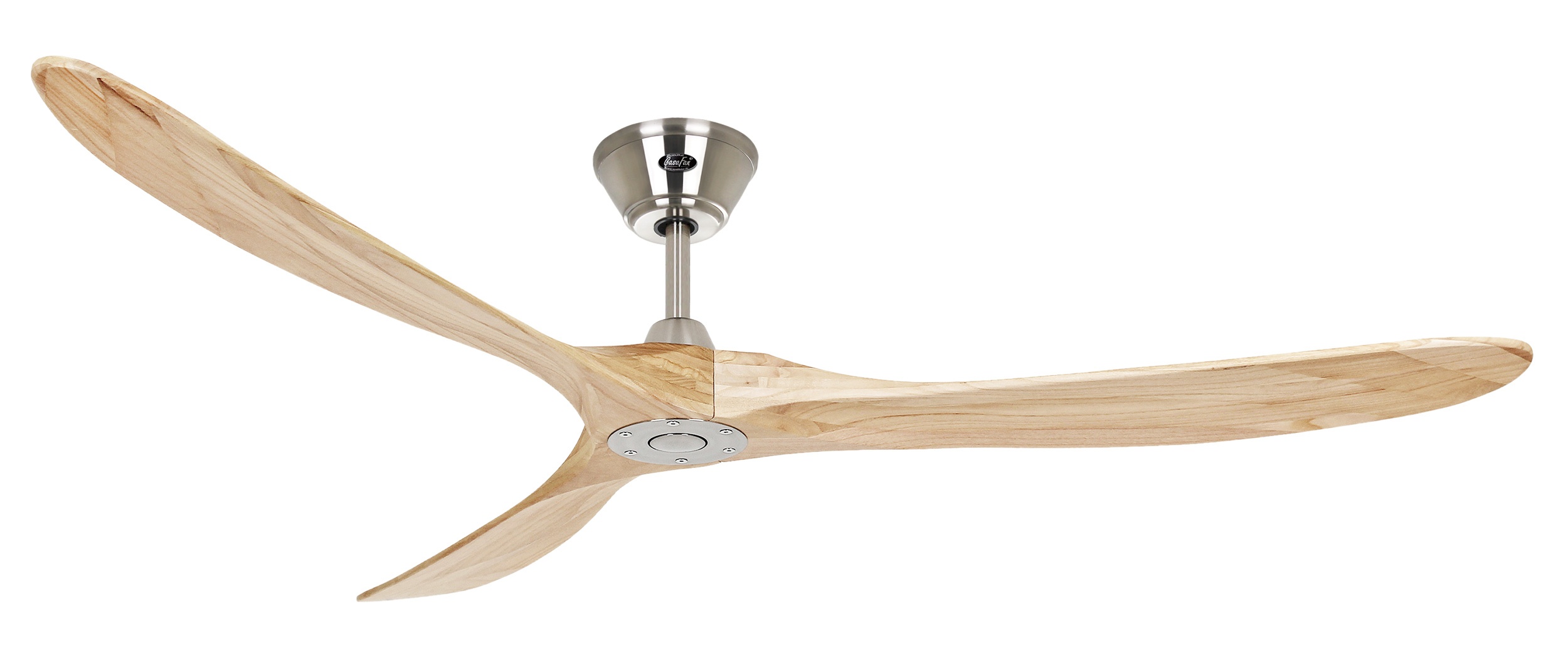 CasaFan Deckenventilator Eco Genuino 180 BN-NT Chrom gebürstet - Holz natur