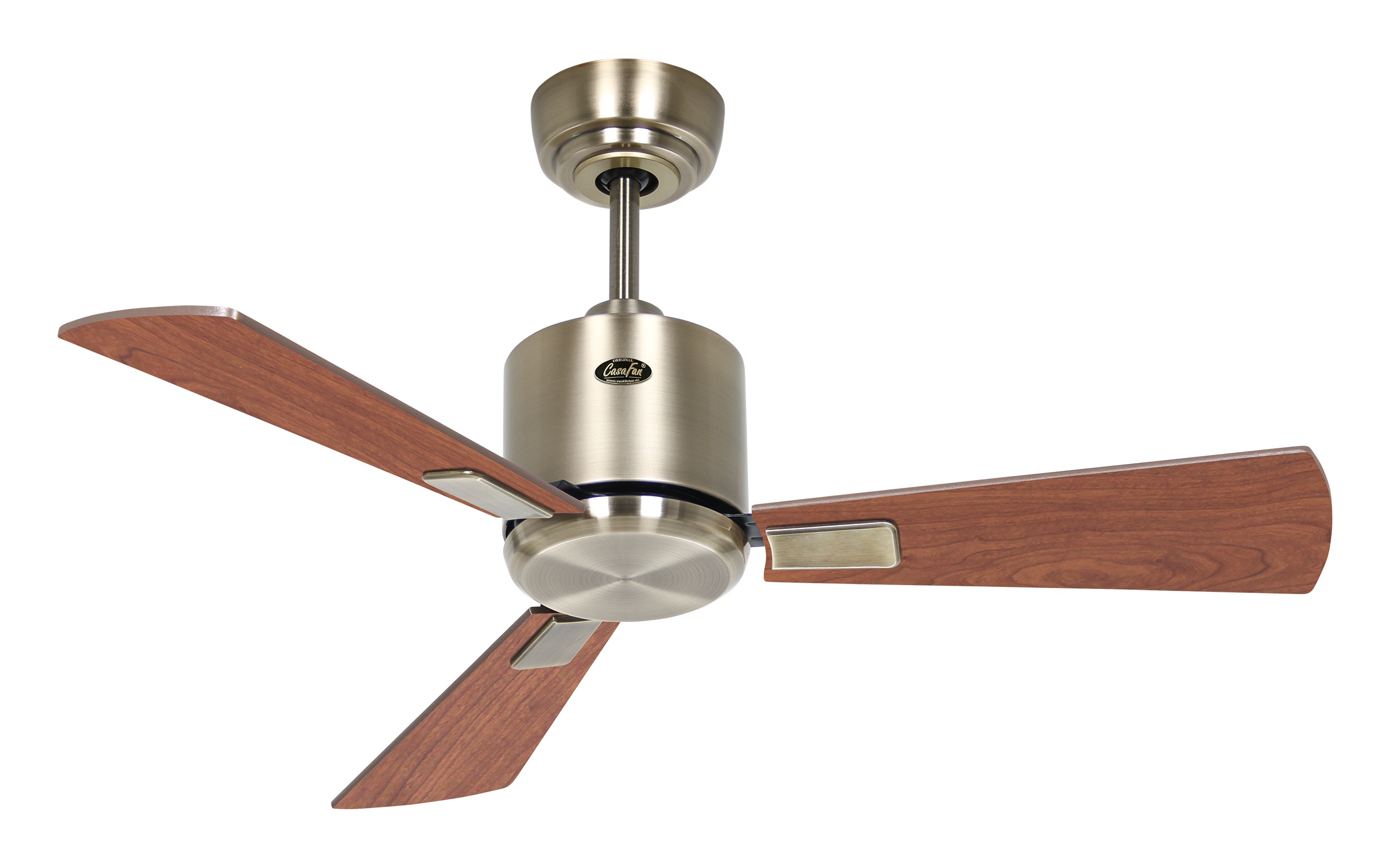 CasaFan Deckenventilator Eco Neo III 92 MA-NB/KI Messing antik - Nussbaum/Kirsche WiFi/WLAN