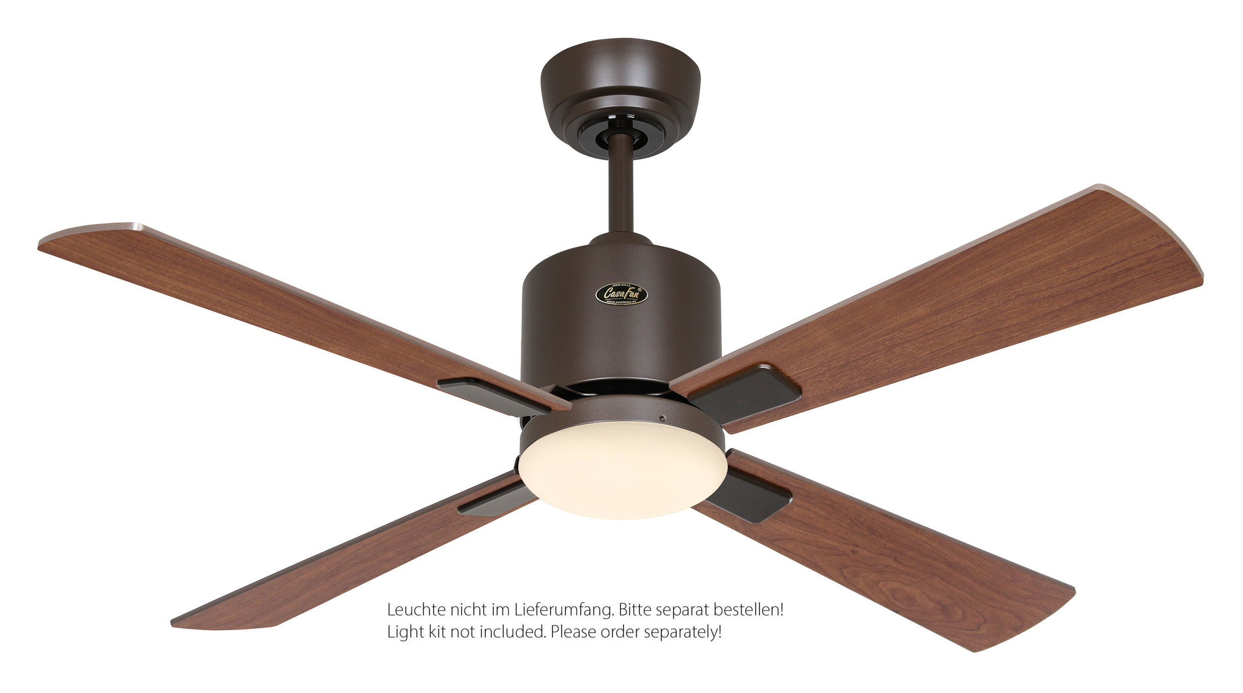 CasaFan Deckenventilator Eco Neo III 103 BZ-NB/KI bronze - Nussbaum/Kirsche WiFi/WLAN optionale Leuchte EN5r