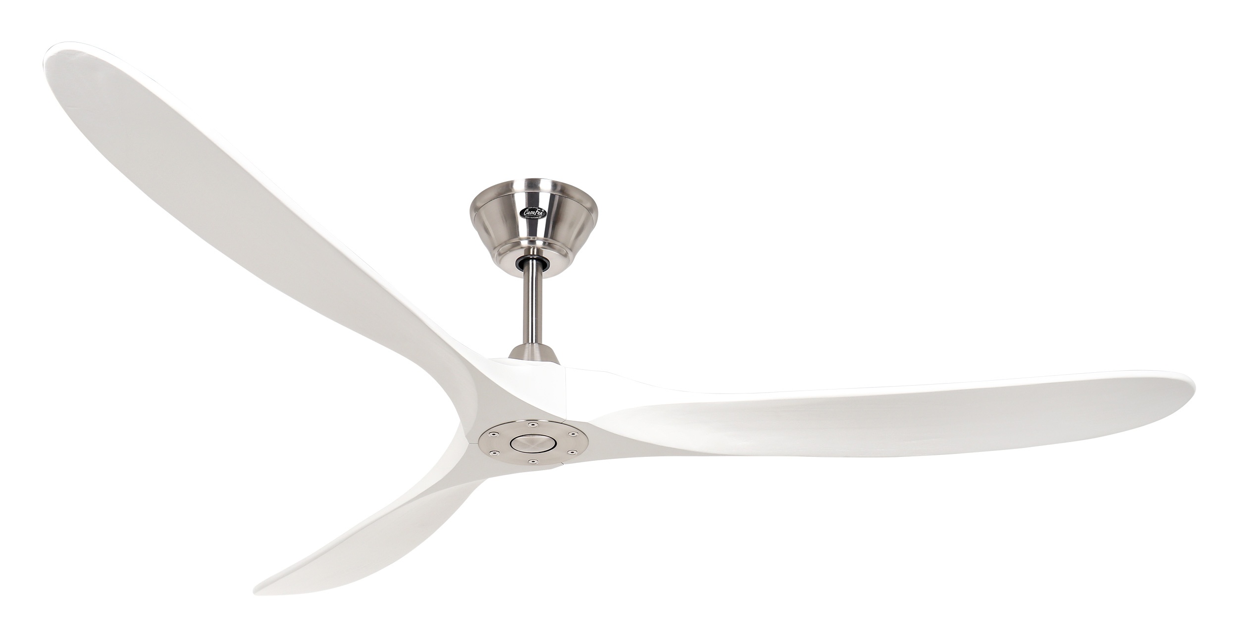 CasaFan Deckenventilator Eco Genuino 180 BN-MW Chrom gebürstet – Weiß