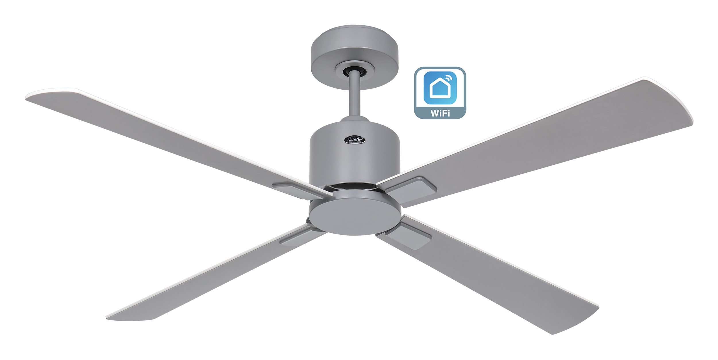 CasaFan Deckenventilator Eco Concept 132 LG-WE/LG Lichtgrau - Weiß/Lichtgrau WiFi 