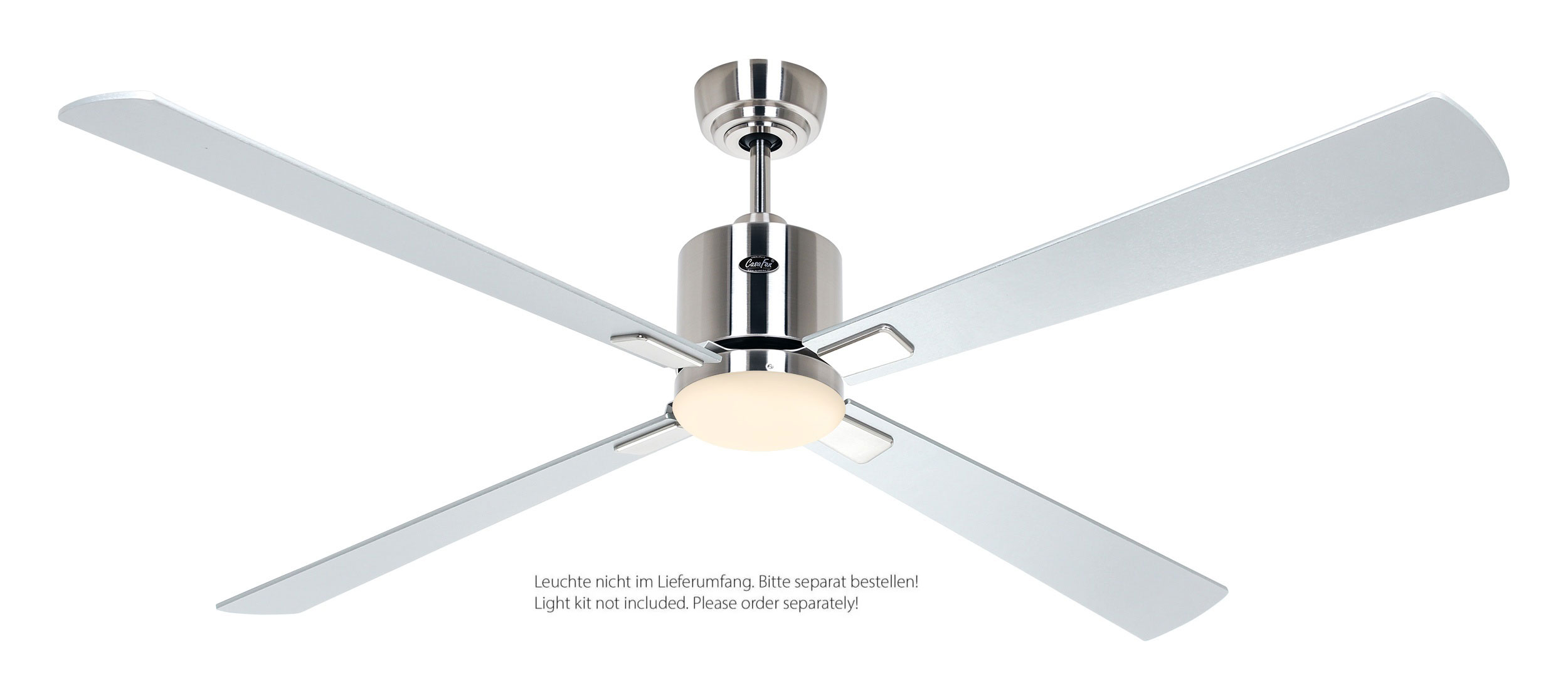 CasaFan Deckenventilator Eco Neo III 152 BN-WN/SI Chrom gebürstet - Wenge/silber Wifi/WLAN optionale Leuchte EN5r