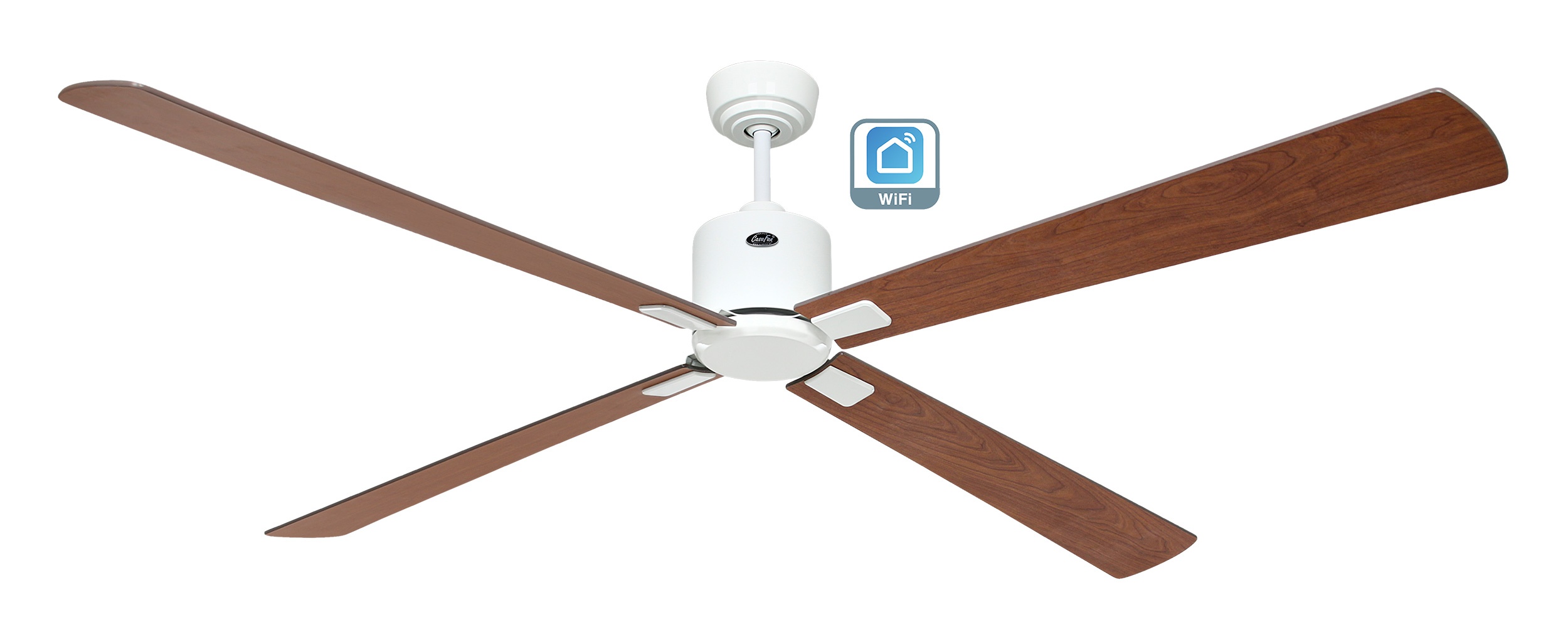 CasaFan Deckenventilator Eco Neo III 180 WE-NB/KI Weiß - Nussbaum/Kirsche Wifi/WLAN
